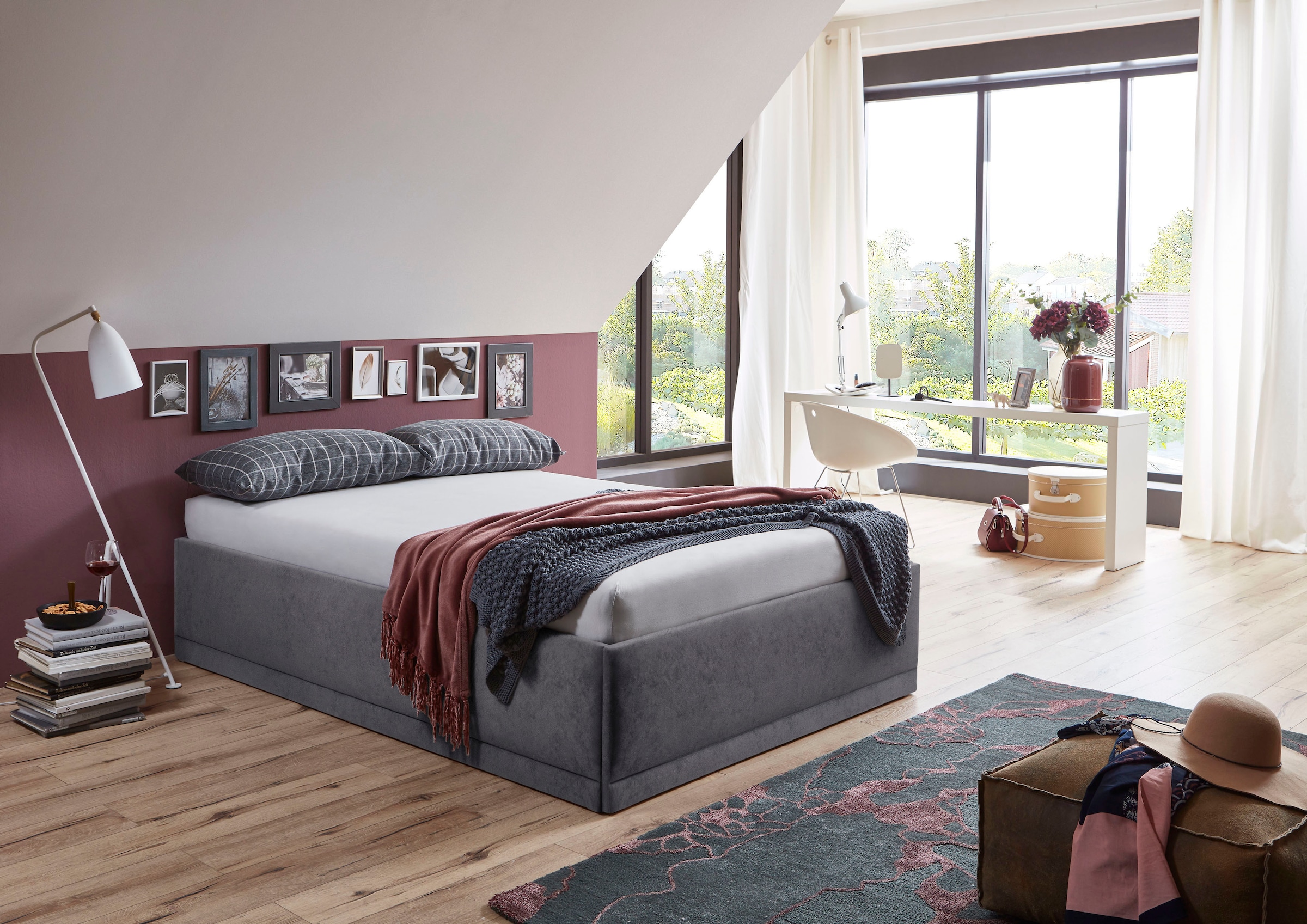 Lit tapissier Texel Anthracite 140x200cm 3