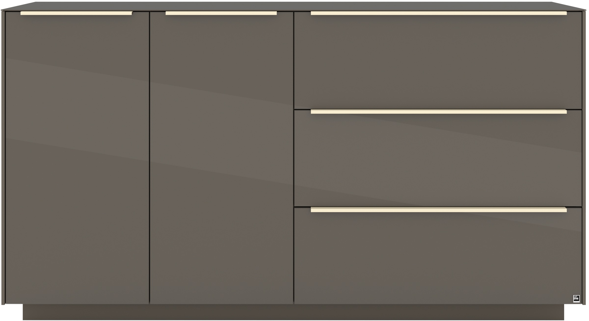 set one by Musterring Sideboard »Reno« 1 Stk. tlg. Mit Sockel in diversen Farben, 102 cm Höhe & Farbauswahl