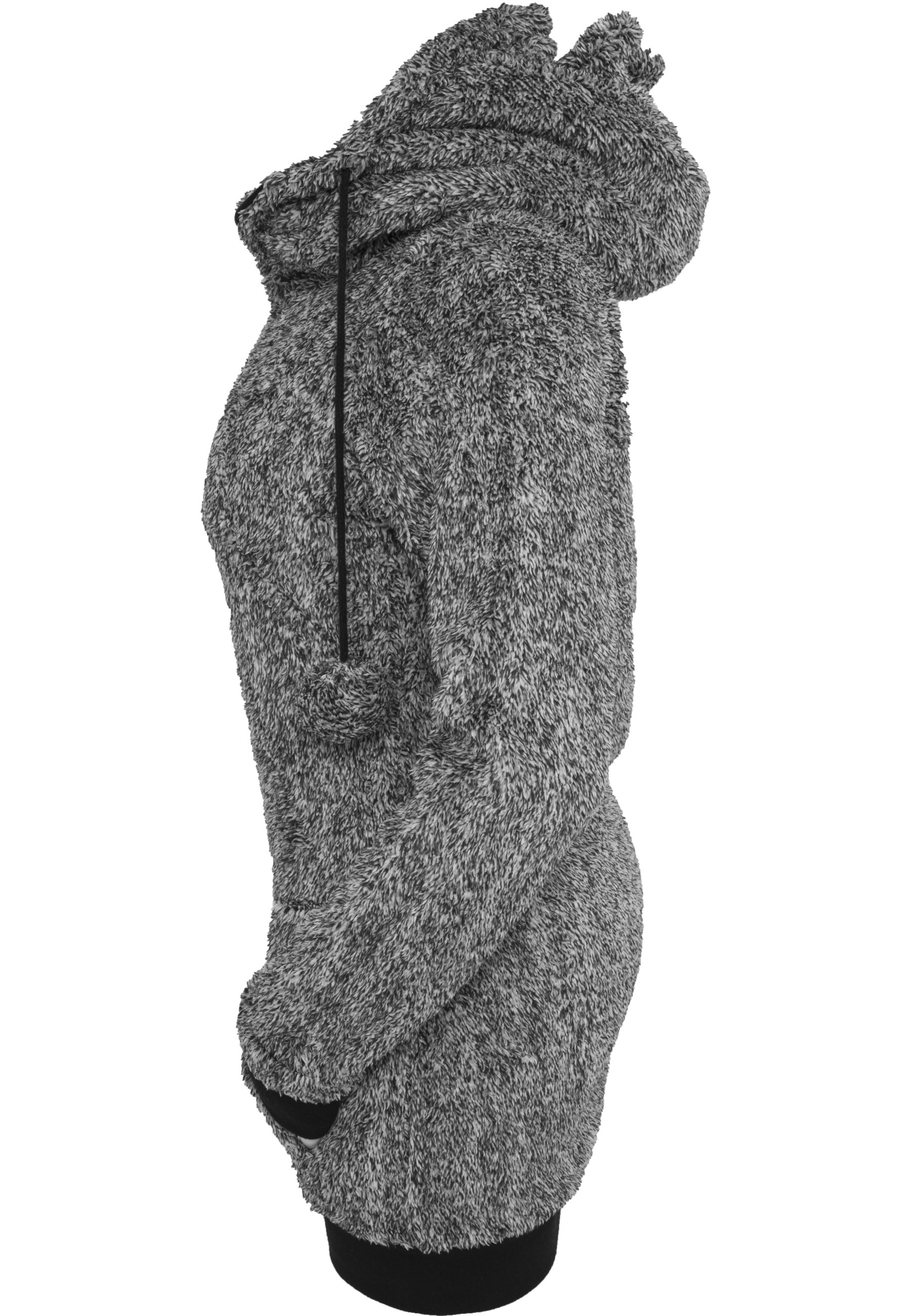 URBAN CLASSICS Sweatjacke »Urban Classics Damen Ladies Melange Teddy Zip Hoody« 1 Stk.