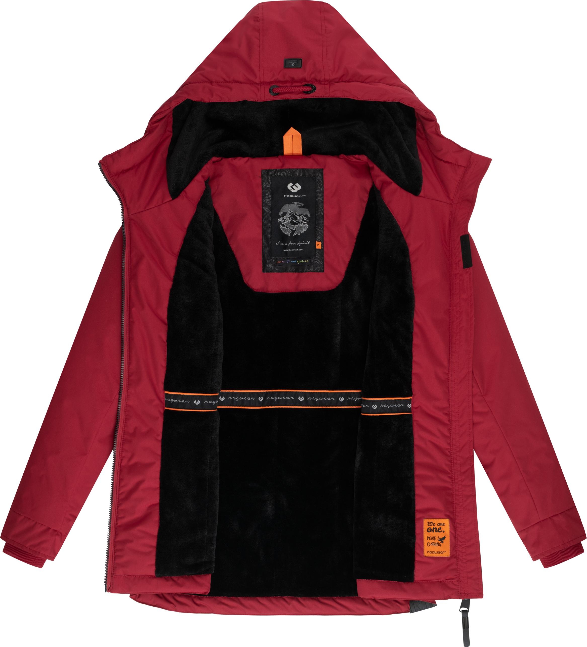 Ragwear Winterjacke »Zuzka Winter« mit Kapuze Wasserdichter Winterparka mit Teddyfleece Innenfutter
