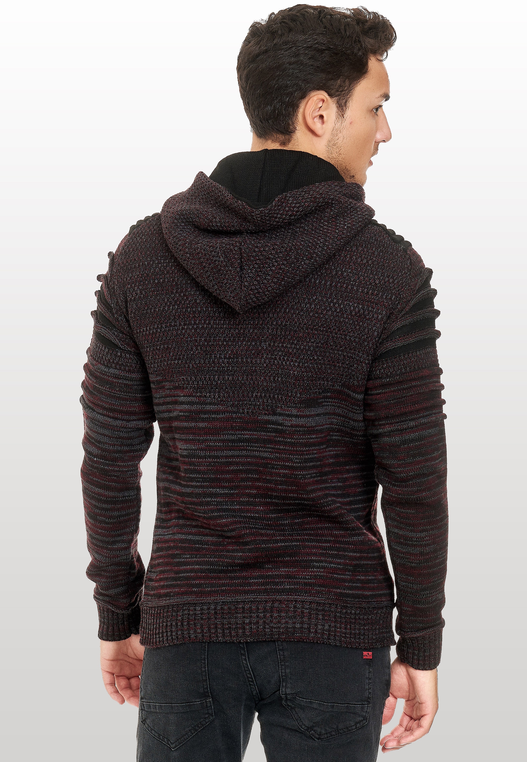Rusty Neal Kapuzensweatshirt, in modernem Strickdesign