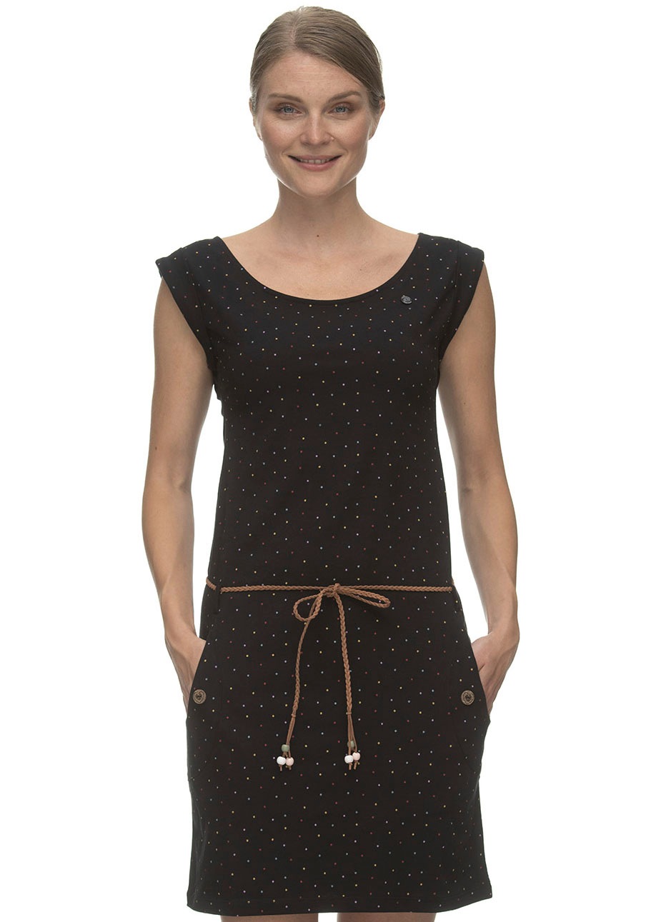 Ragwear Jerseykleid »TAGG Multi-Color-Punkte-Muster mit | tlg., BAUR bestellen (2 DOTS«, Bindegürtel), im
