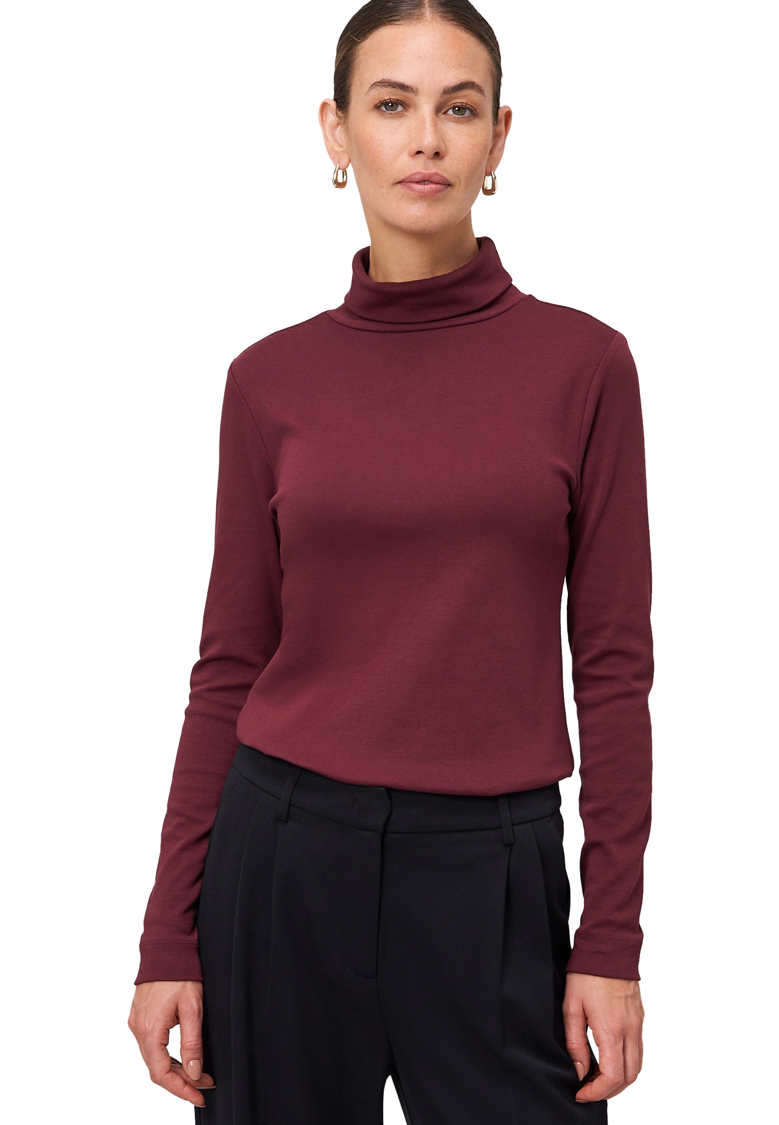 Zero Kurzarmshirt "Damen Rollkragenshirt mit langen Ärmeln" 1 Stk. tlg. Pla günstig online kaufen