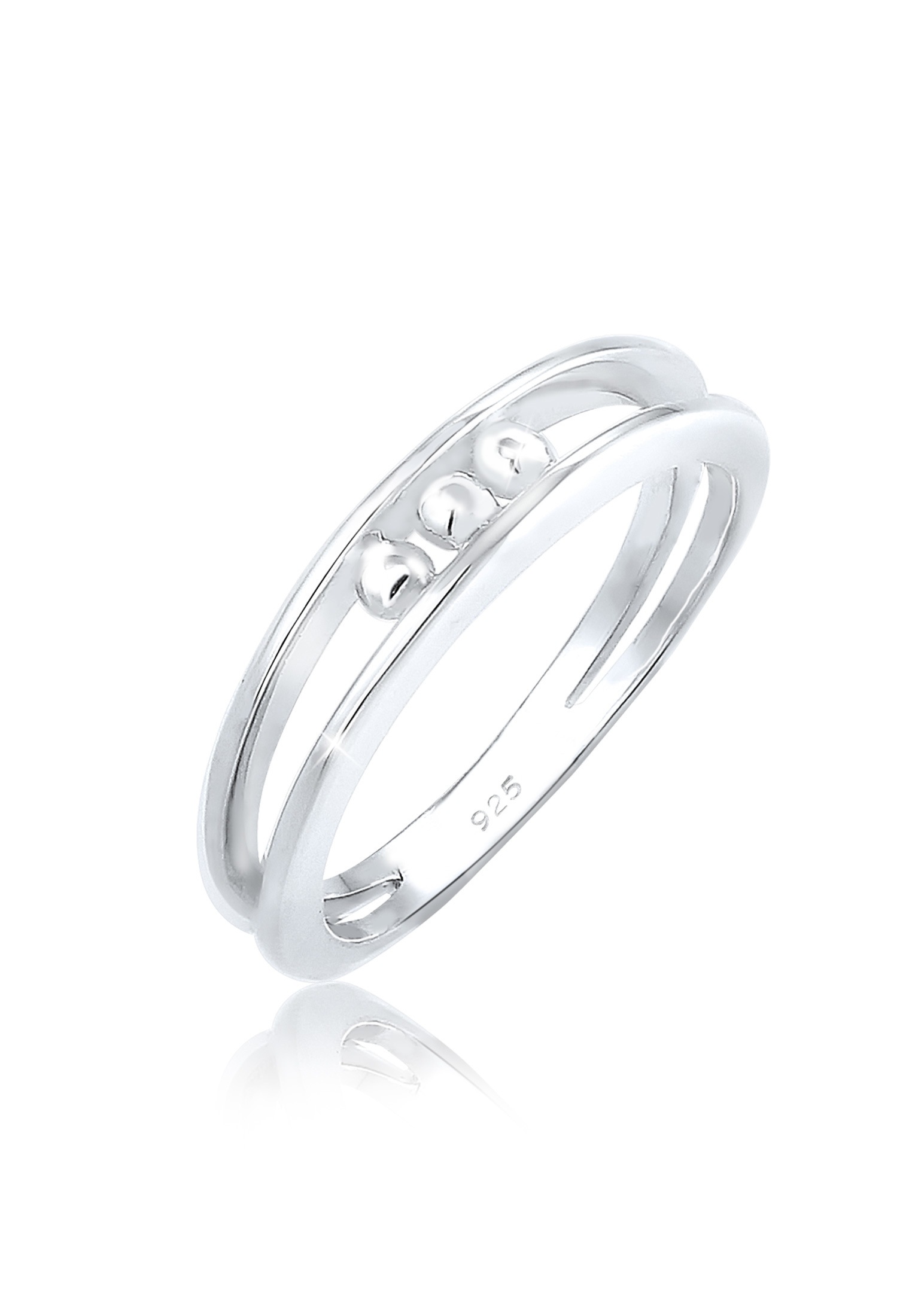 Fingerring »Bandring Kugeln Geo Look Basic Zart 925er Silber«