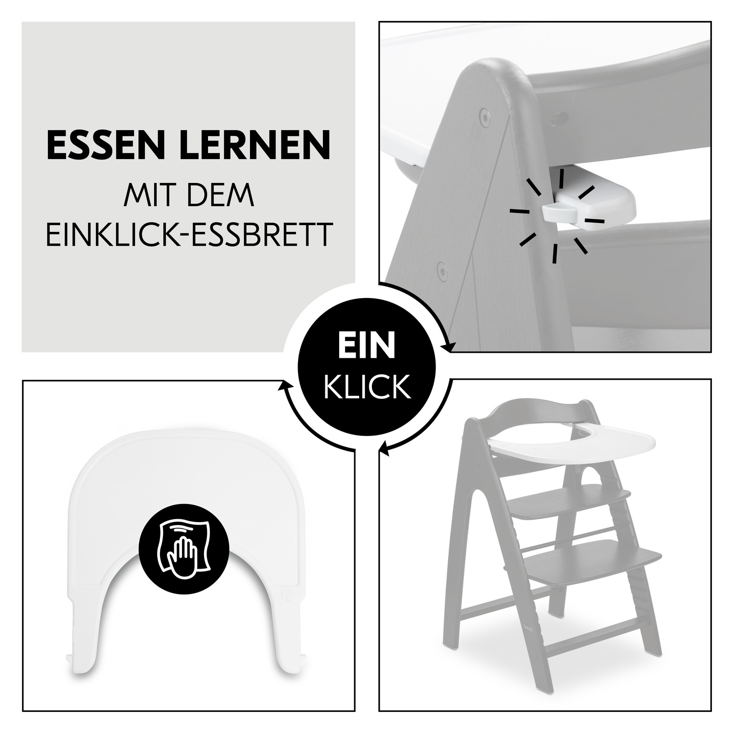 Hauck Hochstuhl »Arketa, Beech Blackwashed«, mitwachsend; FSC® - schützt Wald - weltweit