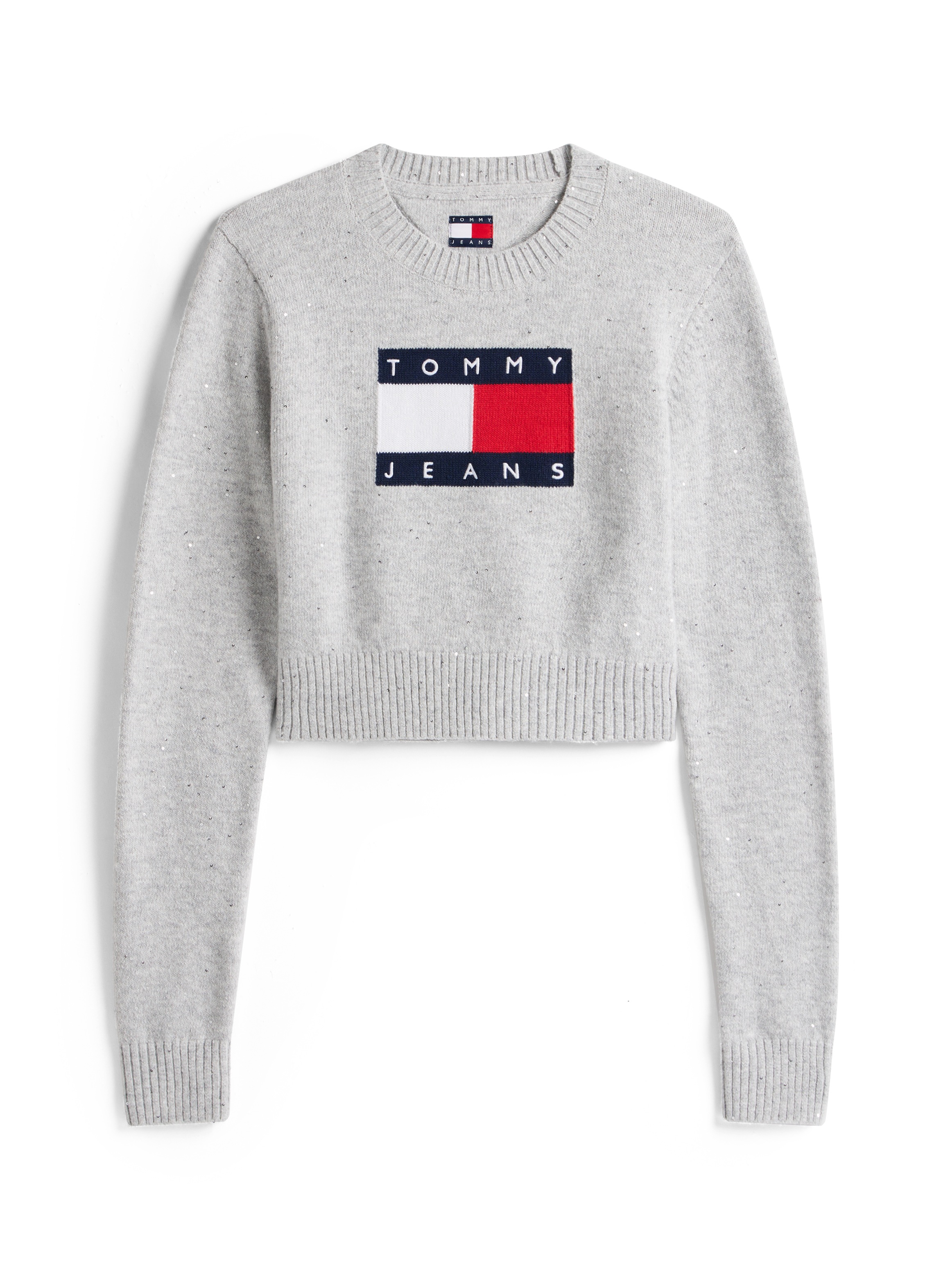 Tommy Jeans Strickpullover »TJW SPARKLE FLAG SWEATER EXT«