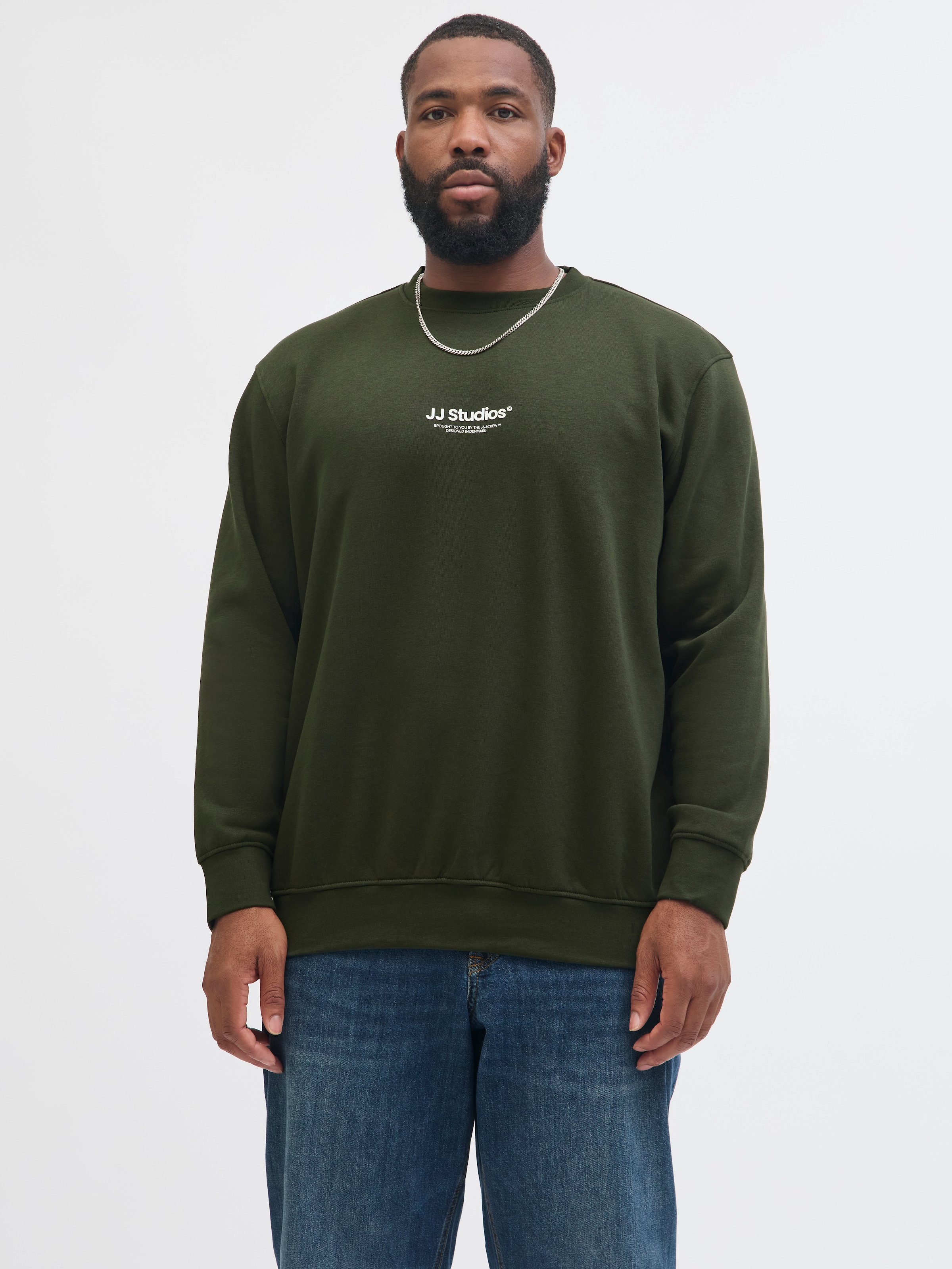 Jack & Jones PlusSize 1100000002199 "JJESOHO SWEAT CREW NECK NOOS PLS", Baumwollmischung, regular fit