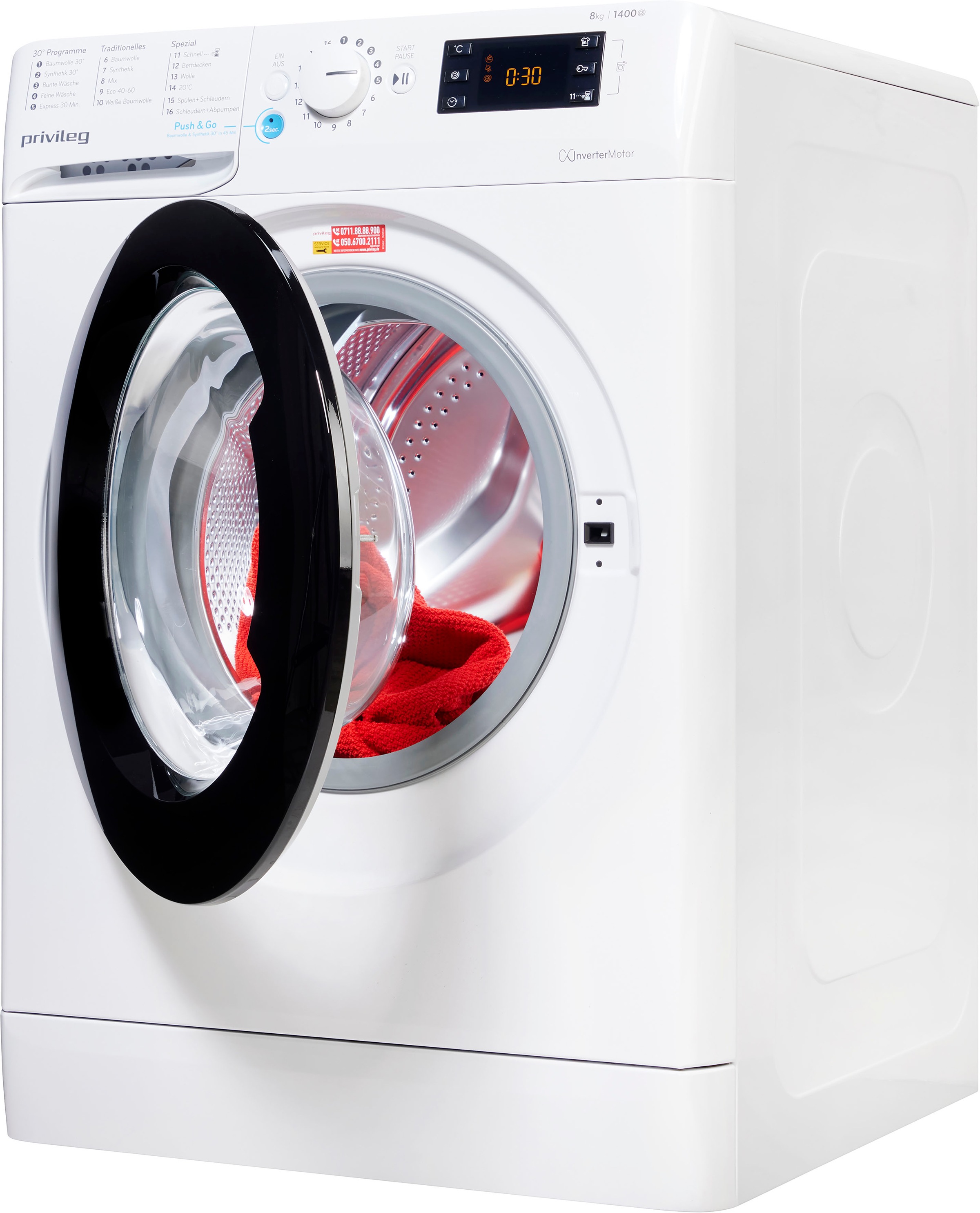 Privileg Waschmaschine »PWF X 873 A«, PWF X 873 A, 8 kg, 1400 U/min, 50 Monate Herstellergarantie