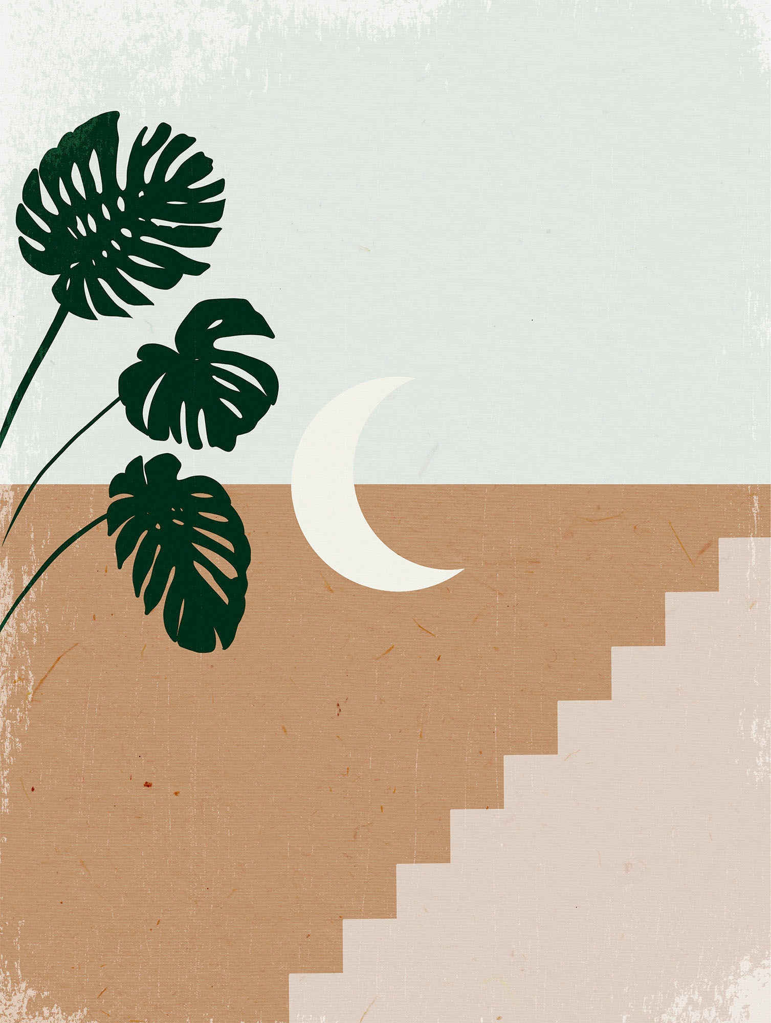 Komar Bild "Silence Crescent Moon" Natur 1 Stk. tlg. Wandbild zur Dekoratio günstig online kaufen