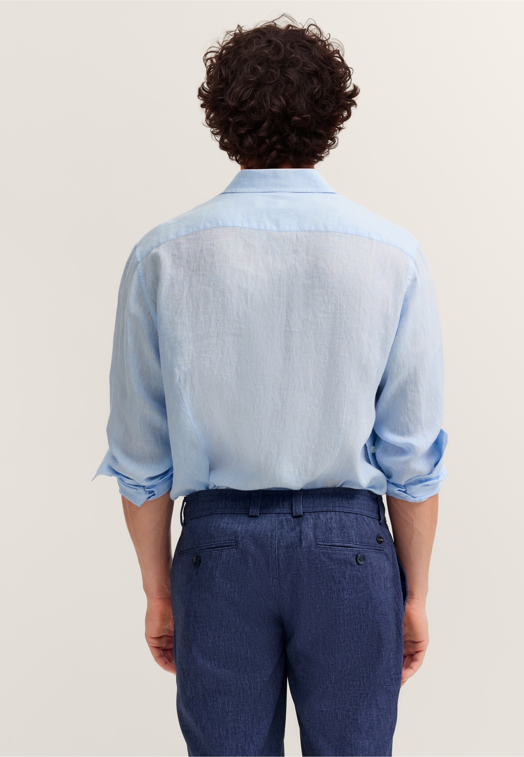 bugatti Leinenhemd "Modern Fit" mit Kentkragen günstig online kaufen