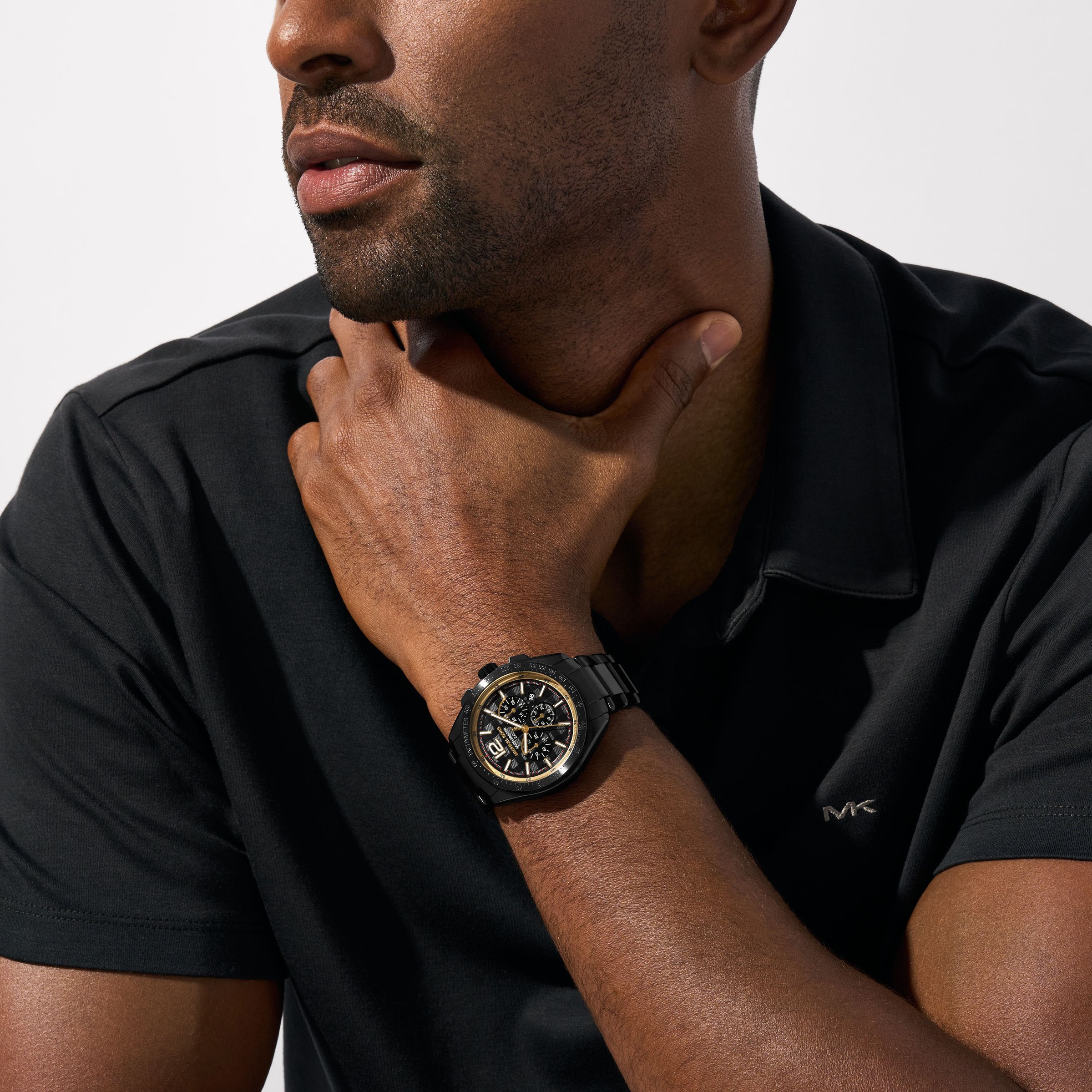 MICHAEL KORS Chronograph »ACCELERATOR 2.0«, Armbanduhr, Herrenuhr, Edelstahlarmband, analog, Tag, Stoppfunktion