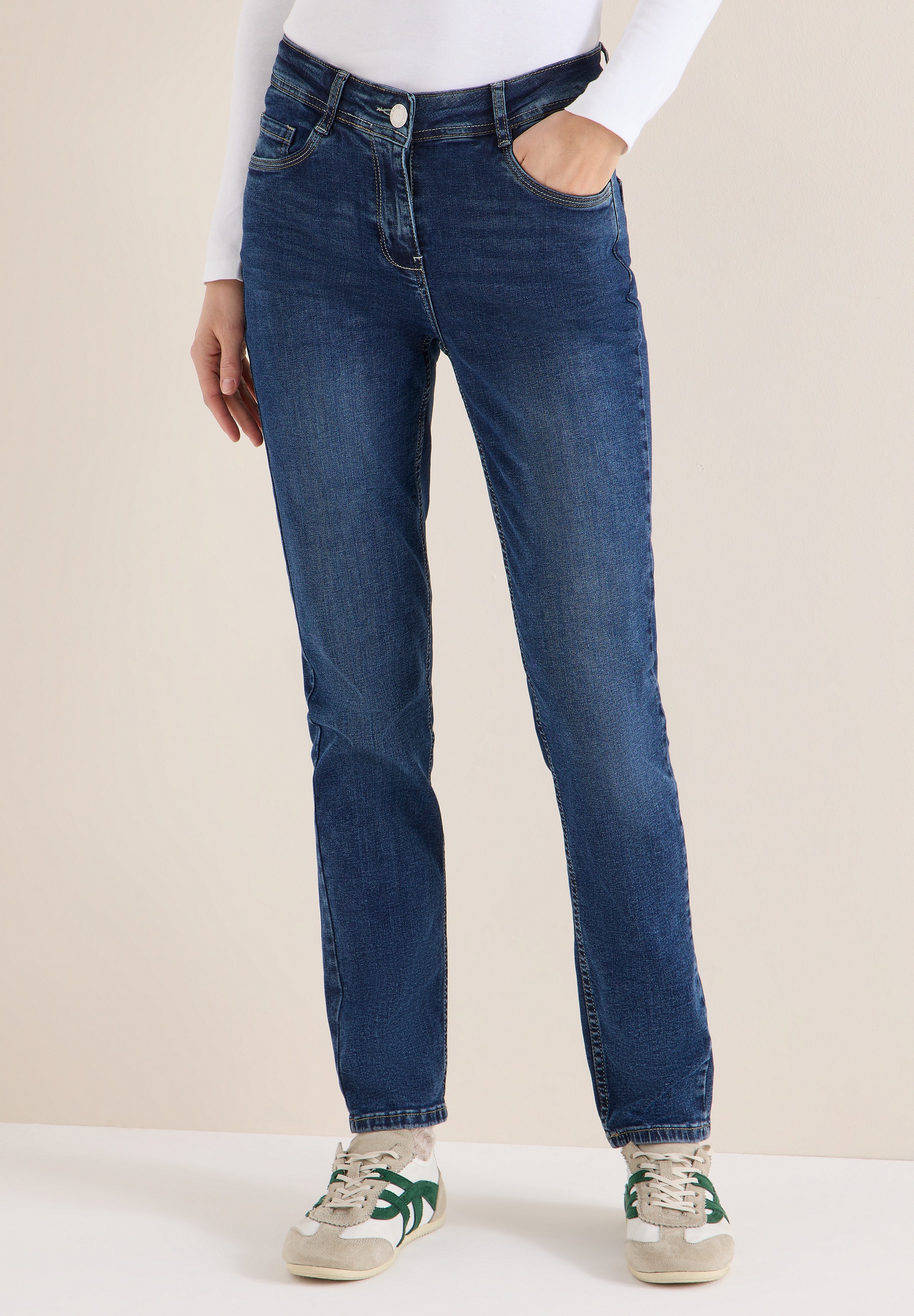 Cecil Slim-fit-Jeans aus Baumwolle mit Stretchanteil
