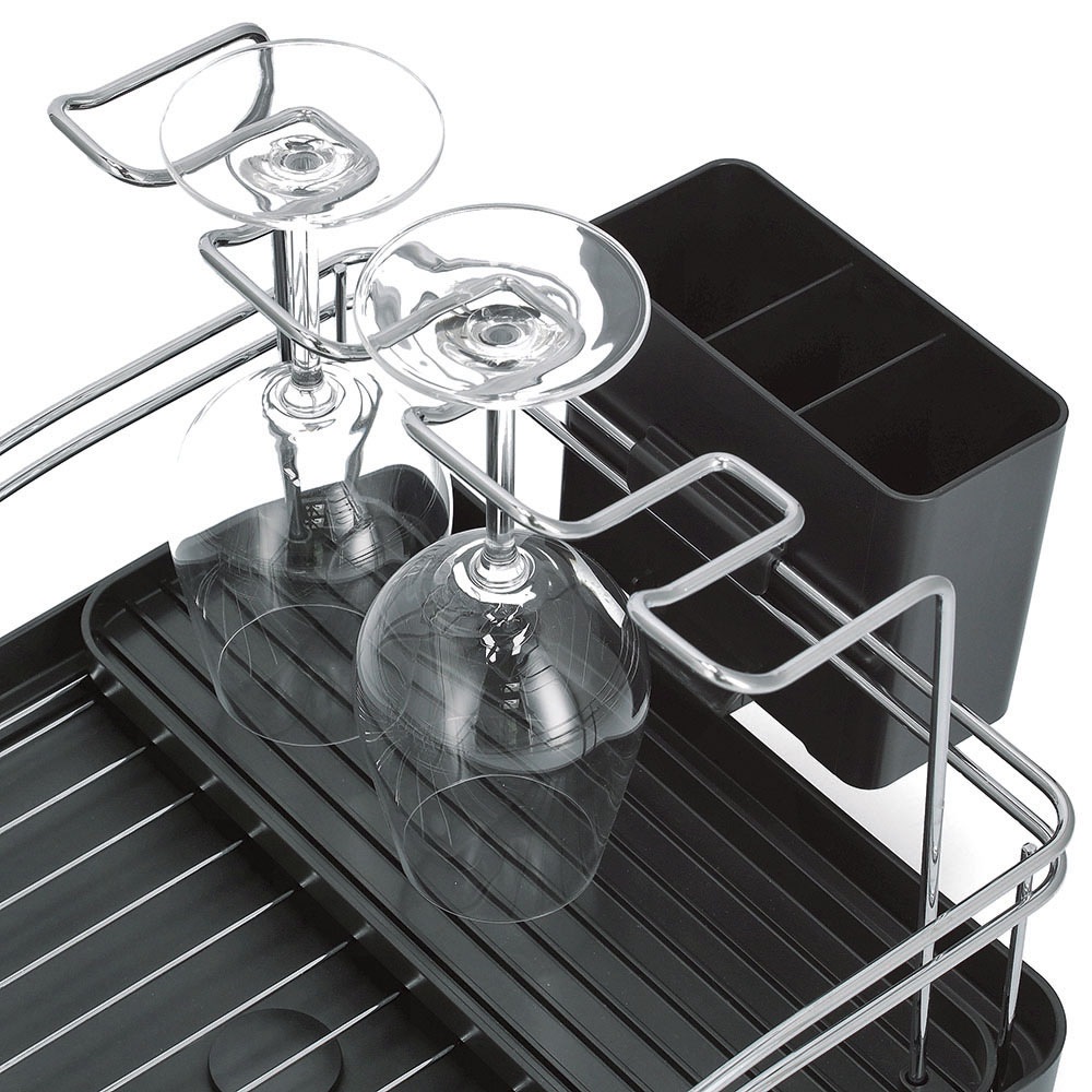 Thumbnail - Zeller Present Geschirrständer Metall verchromt / Kunststoff, abnehmbarer Besteckkasten