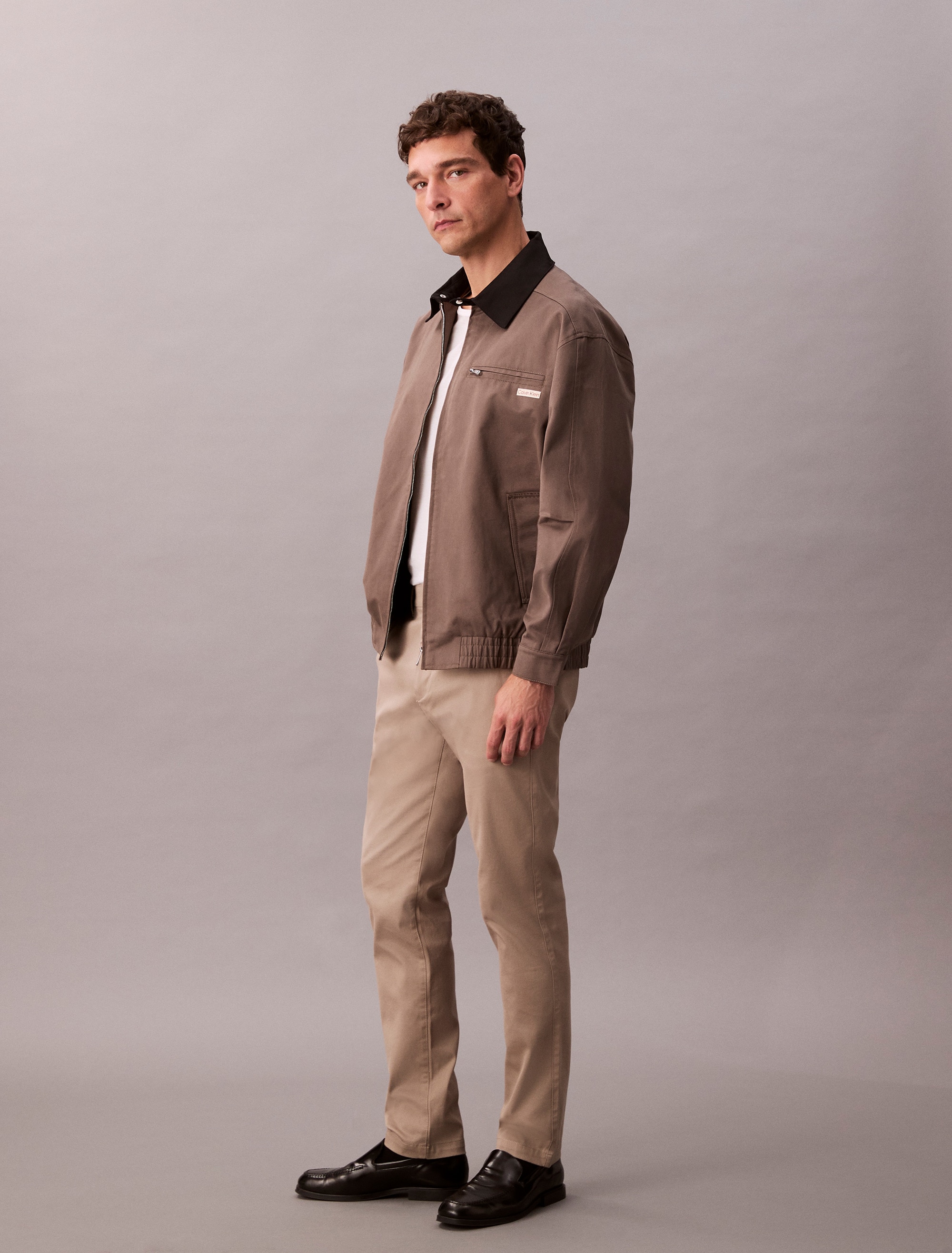 Calvin Klein Stoffhose »SLM CTTN STRTCH CHN«, Mit Gürtelschlaufen