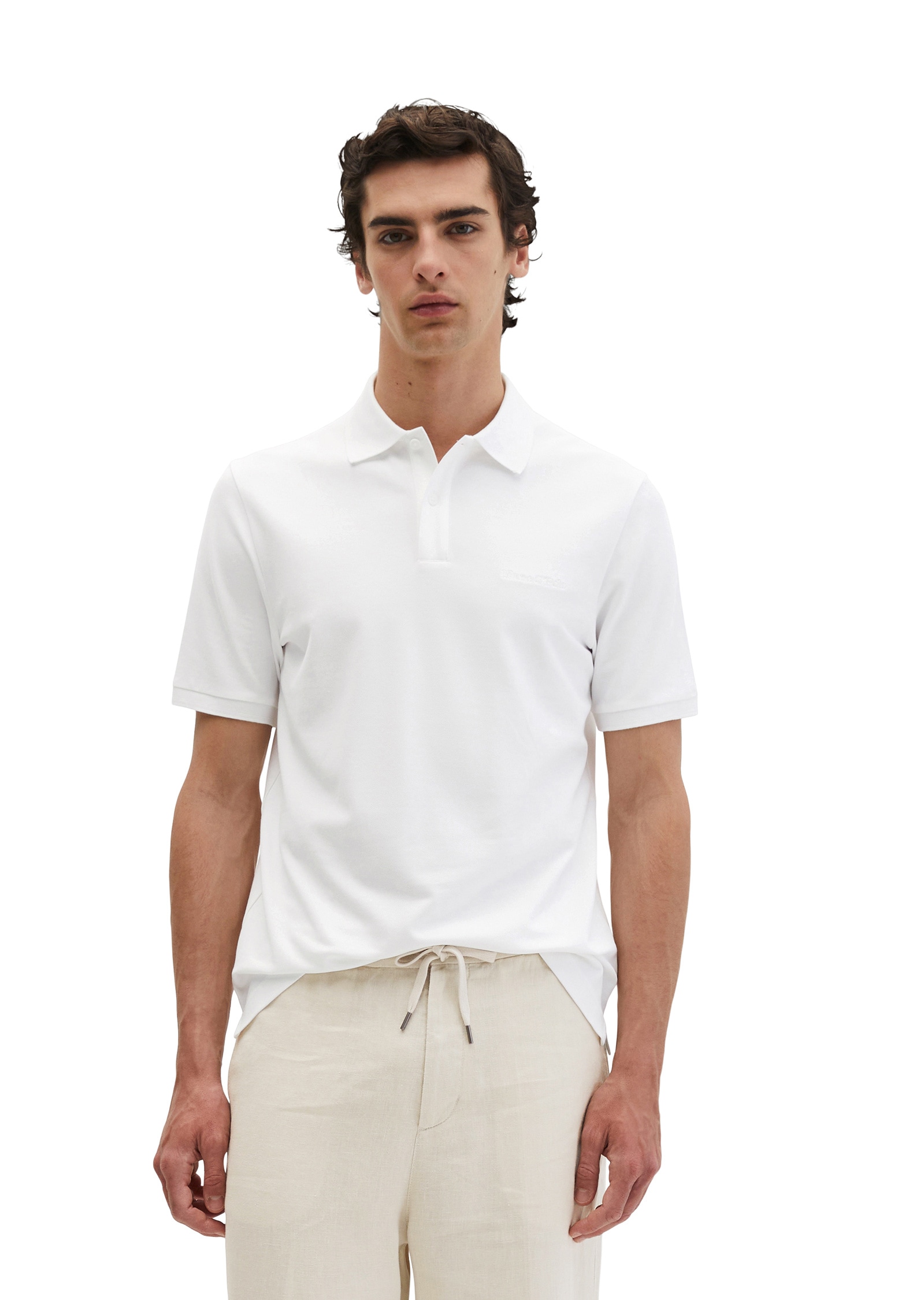 Marc OPolo Poloshirt "aus mittelschwerem Bio-Baumwoll-Viskose-Mix"