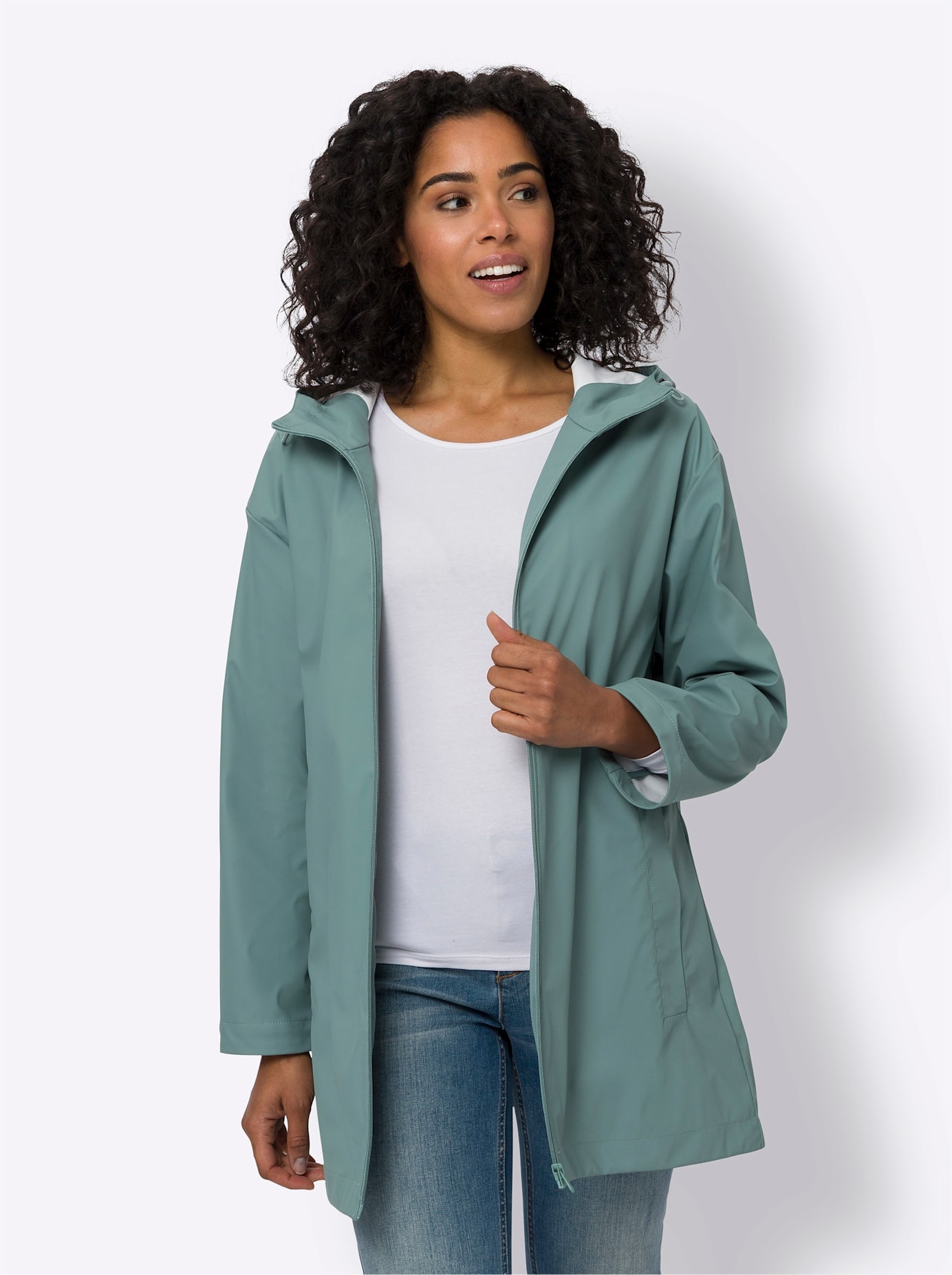 Classic Basics Regenjacke, mit Kapuze