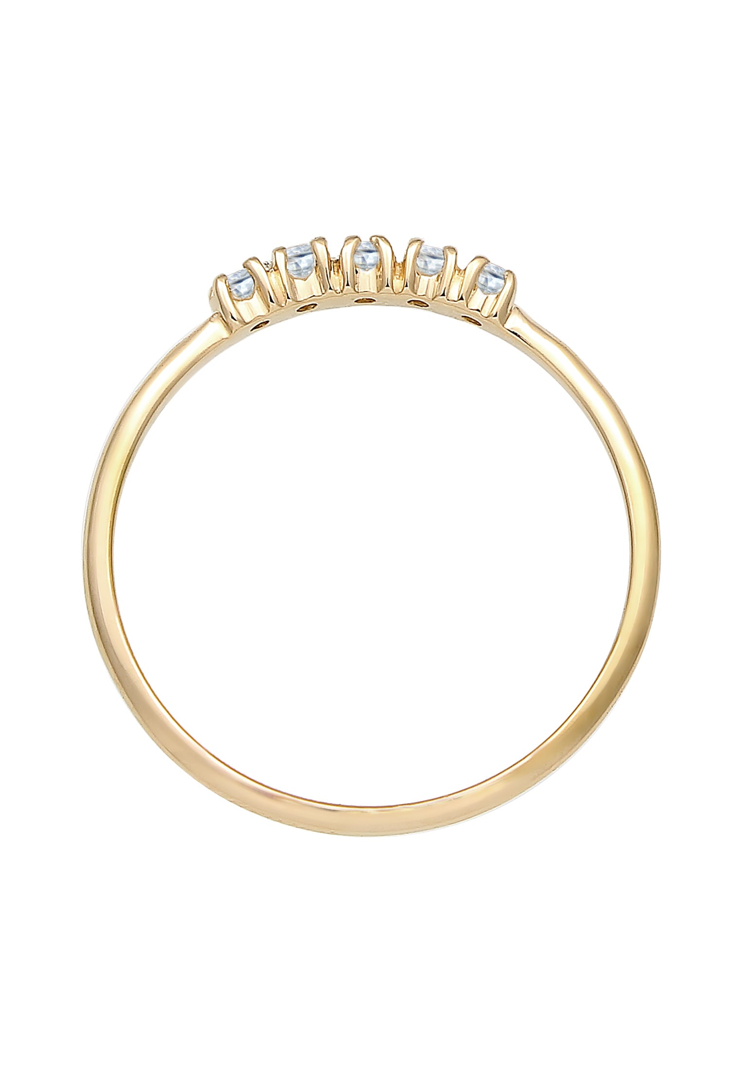 Elli Premium Verlobungsring »Verlobungsring Topas Weiß 375 Gelbgold«