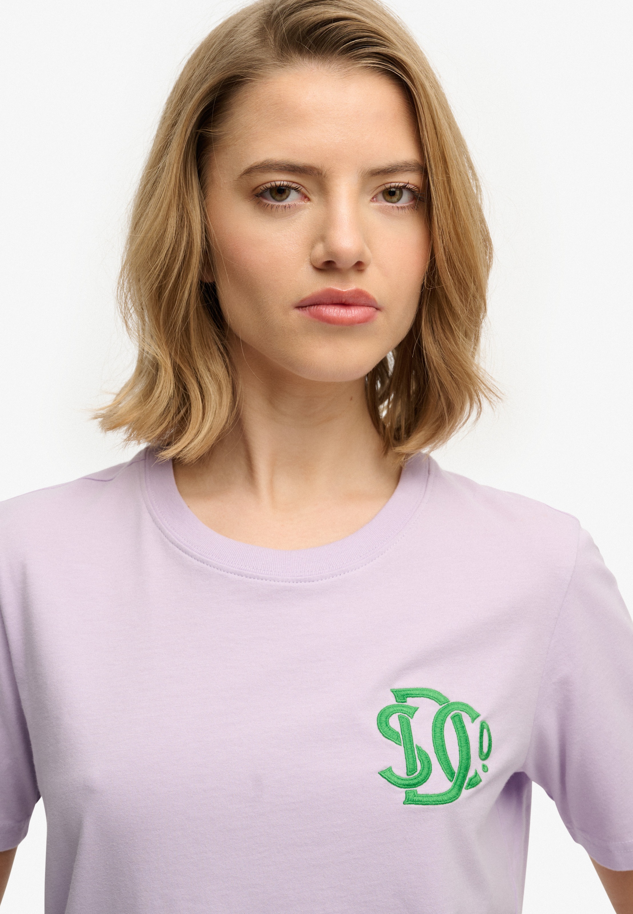 Print-Shirt SUPERDRY "SD&CO NEON RELAXED TEE", Damen, Gr. XS, parma violet lila, Single Jersey, Obermaterial: 100% Baumwolle, bedruckt, relaxed fit normal, Rundhals, Shirts 3