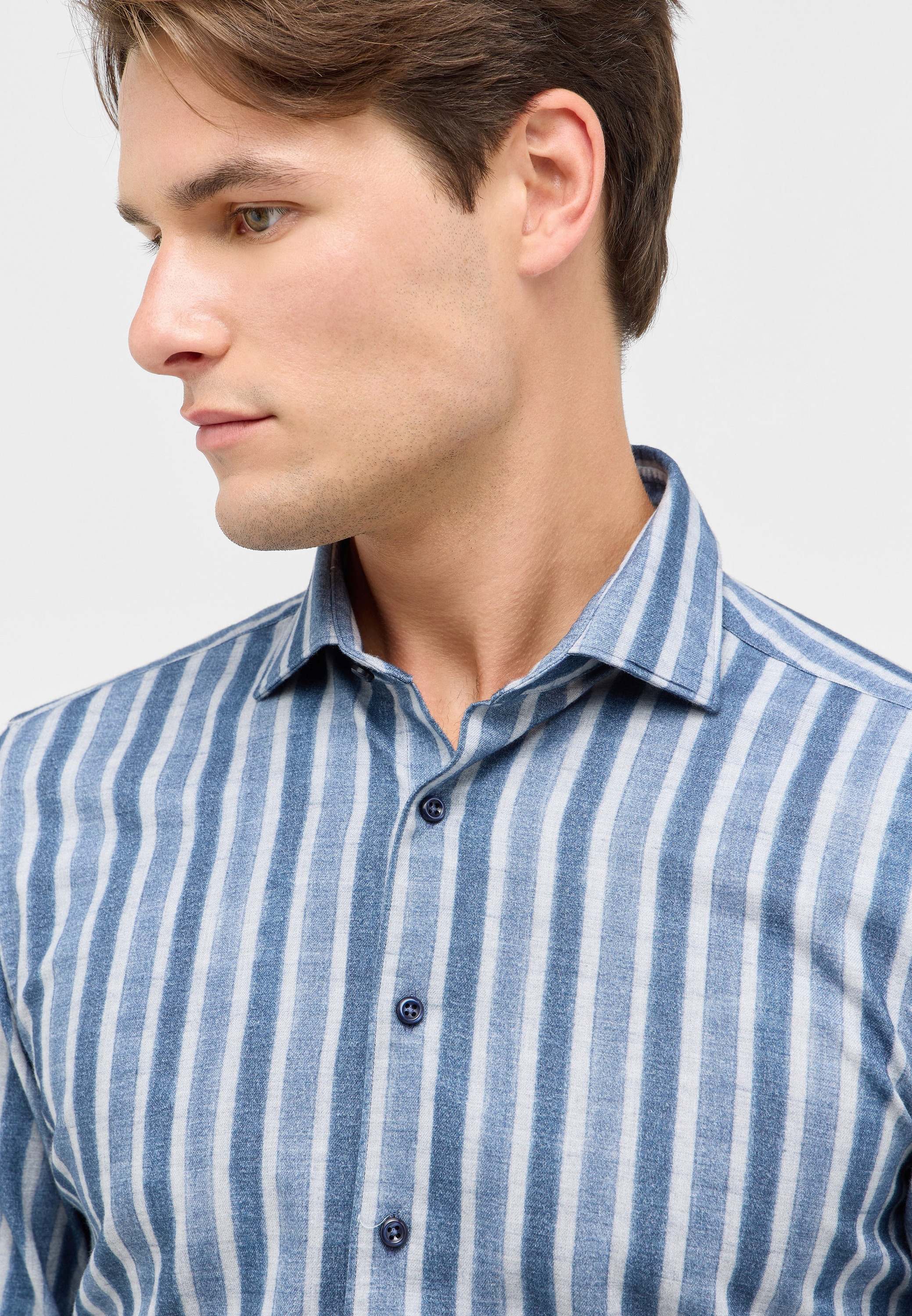 Eterna Langarmhemd »SLIM FIT« EASY IRON (bügelleicht)