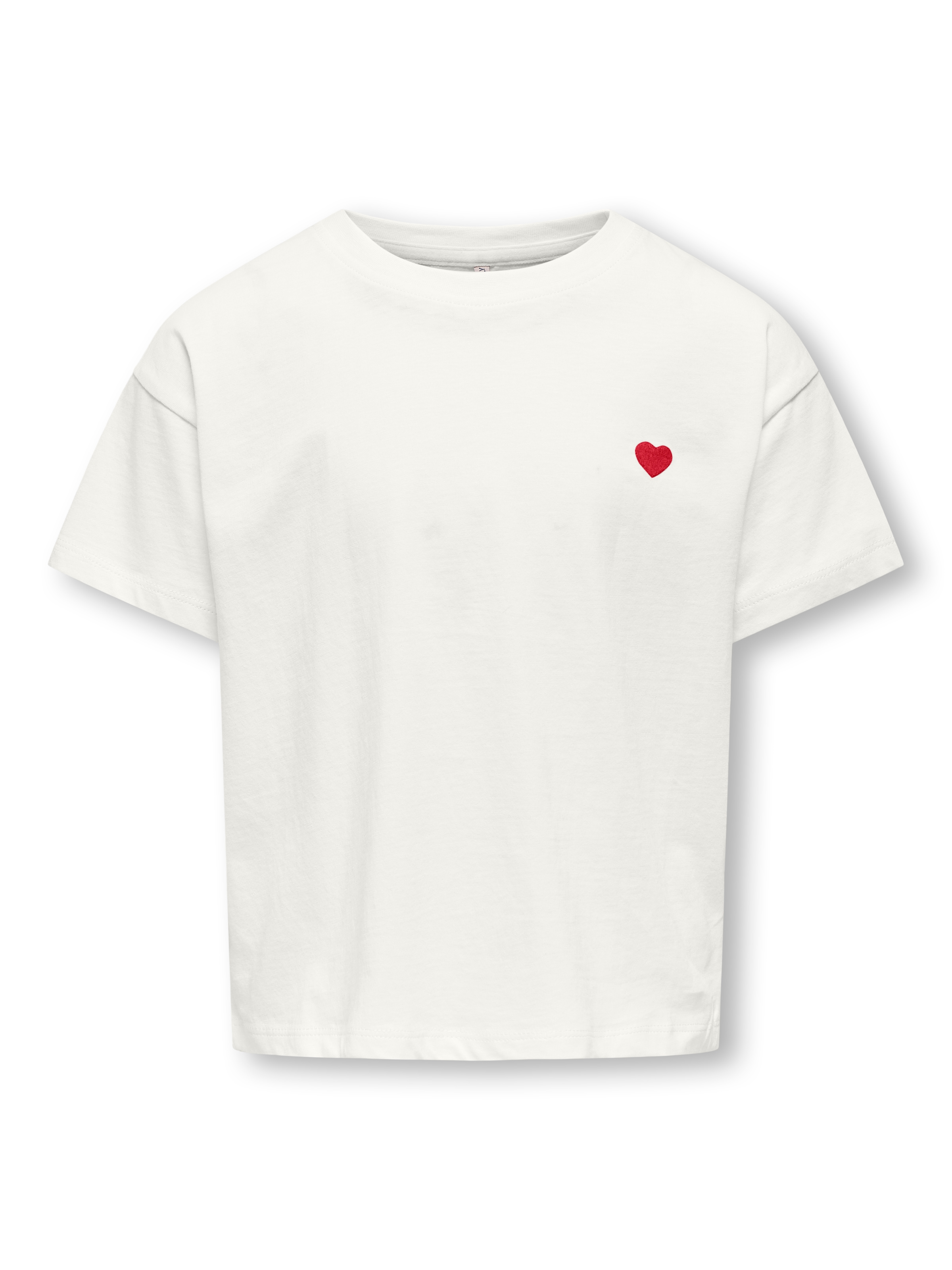 KIDS ONLY Kurzarmshirt »KOGMAIKEN LIFE CROPHEART SS TOP JRS NOOS«, mit kleinem Herzchenmotiv auf der Brust