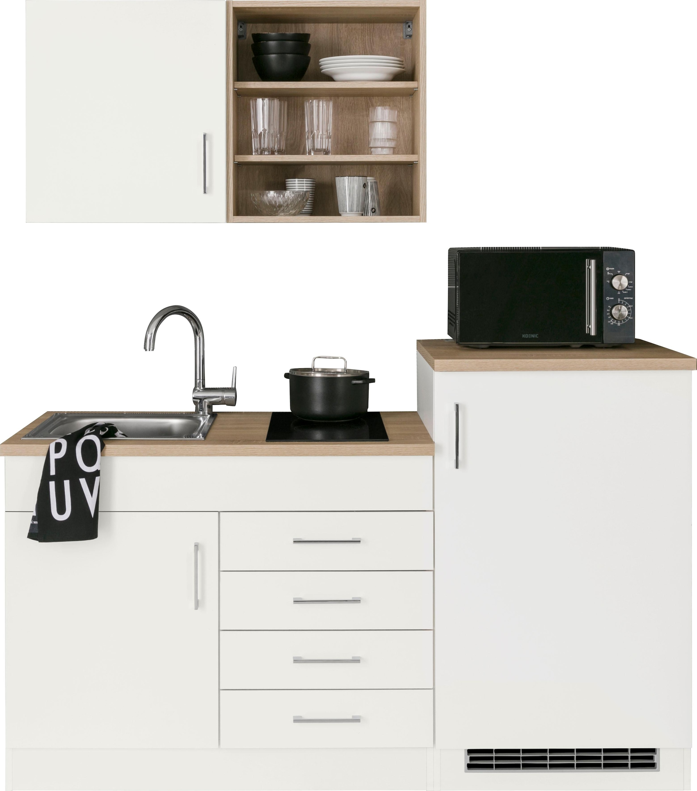 HELD MÖBEL Pantryküche "Mali", Breite 160 cm, mit E-Geräten günstig online kaufen