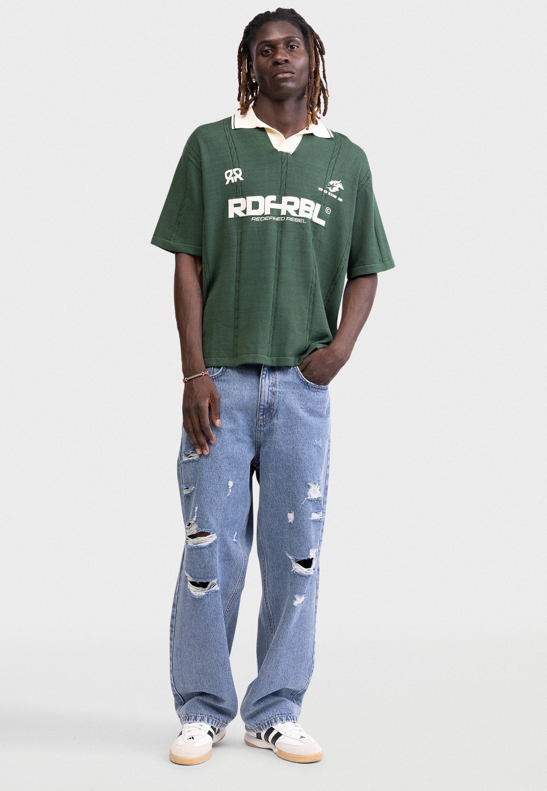 REDEFINED REBEL "Redefined Rebel Jeans RRKingston Jeans Destroy BAGGY FIT"
