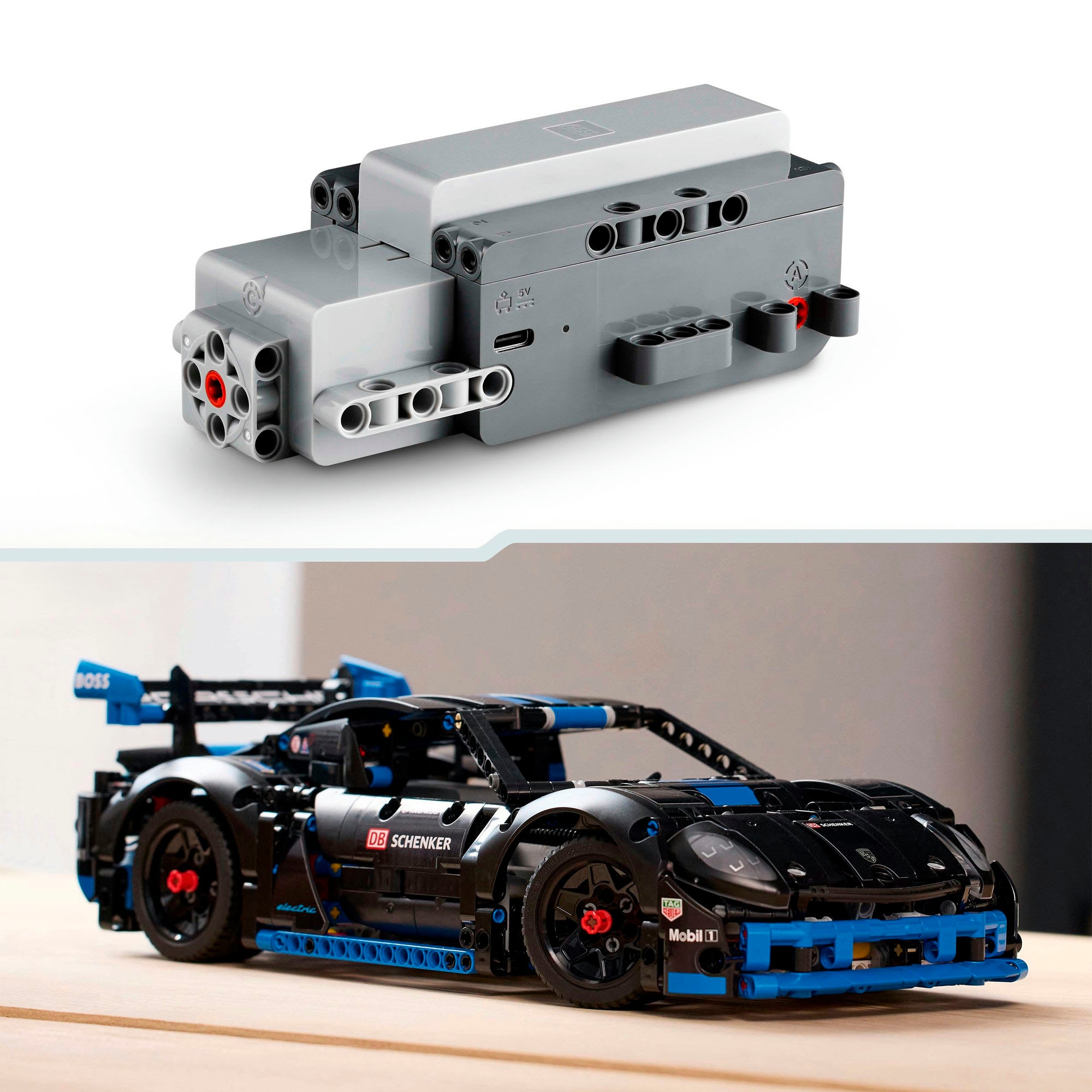 LEGO® Konstruktionsspielsteine »Porsche GT4 e-Performance Rennwagen (42176), LEGO Technic«, (834 St.), Made in Europe