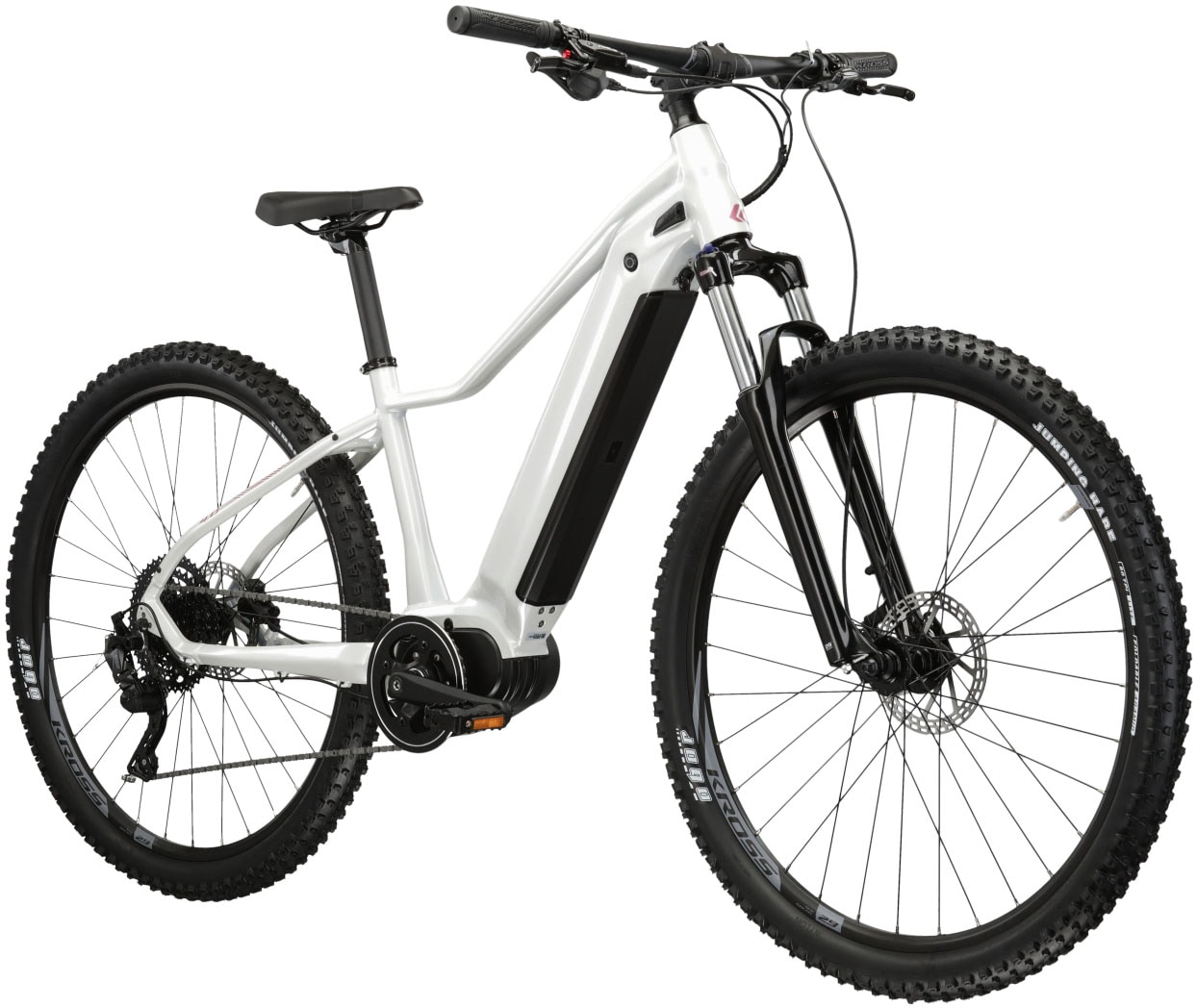 Kross E-Bike »E-MTB Lea Boost 4.0 29 Zoll weiß«, 9 Gang, microSHIFT, ADVENT M6195, Mittelmotor 250 W