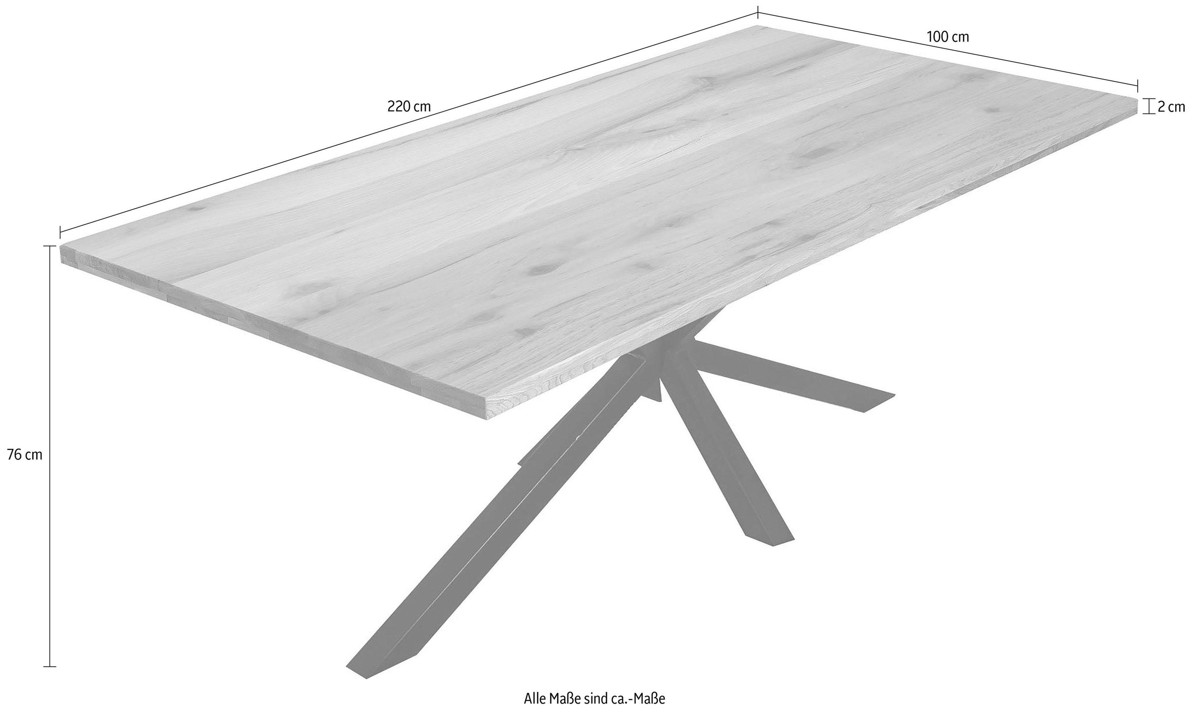 SIT Esstisch Tops&Tables Natur/Schwarz 220x100x76cm 3