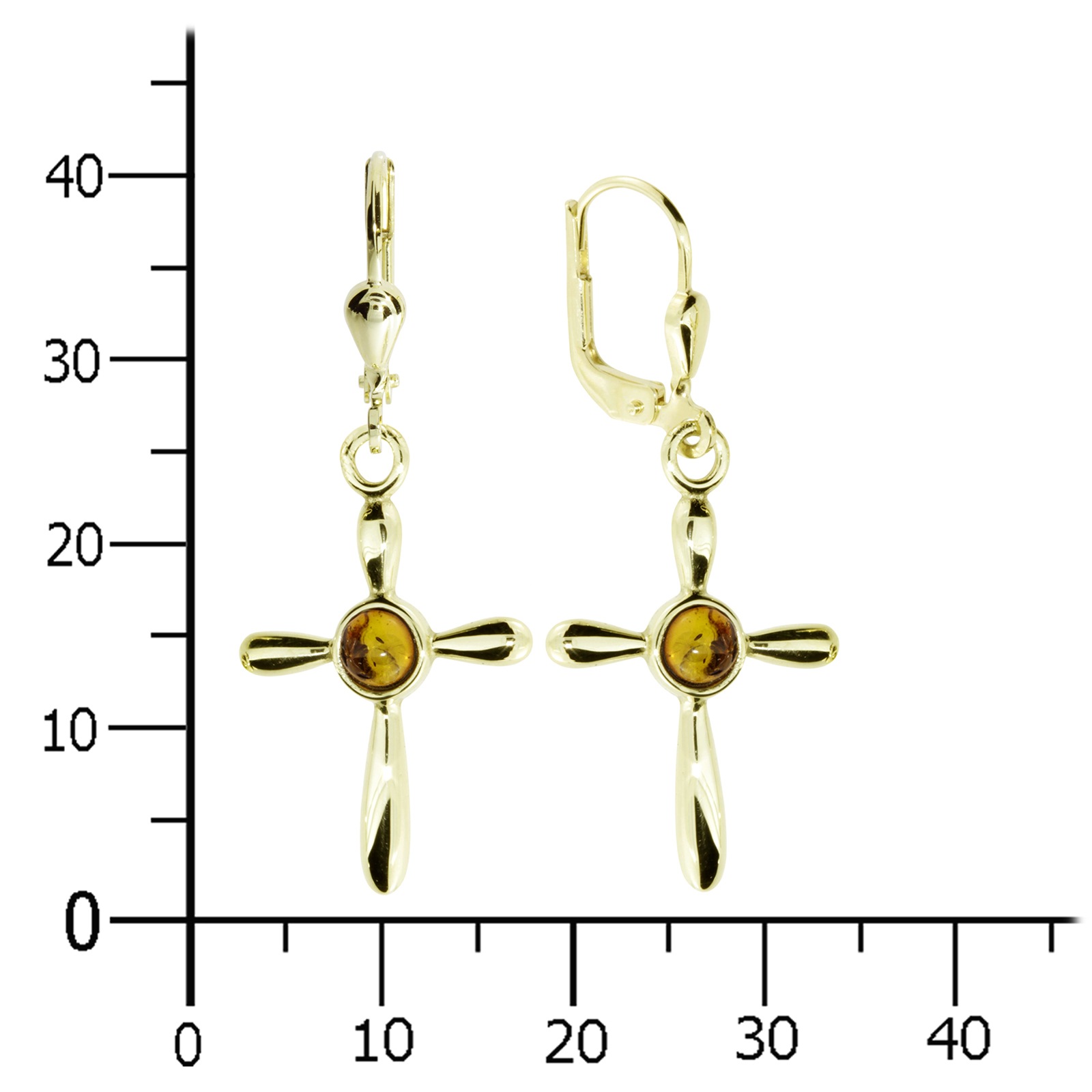 OSTSEE-SCHMUCK Paar Ohrhänger »Ostsee-Schmuck Ohrhänger Kreuz 24 x 16 Ohrhänger Kreuz 24 x 16«, (2 tlg.)