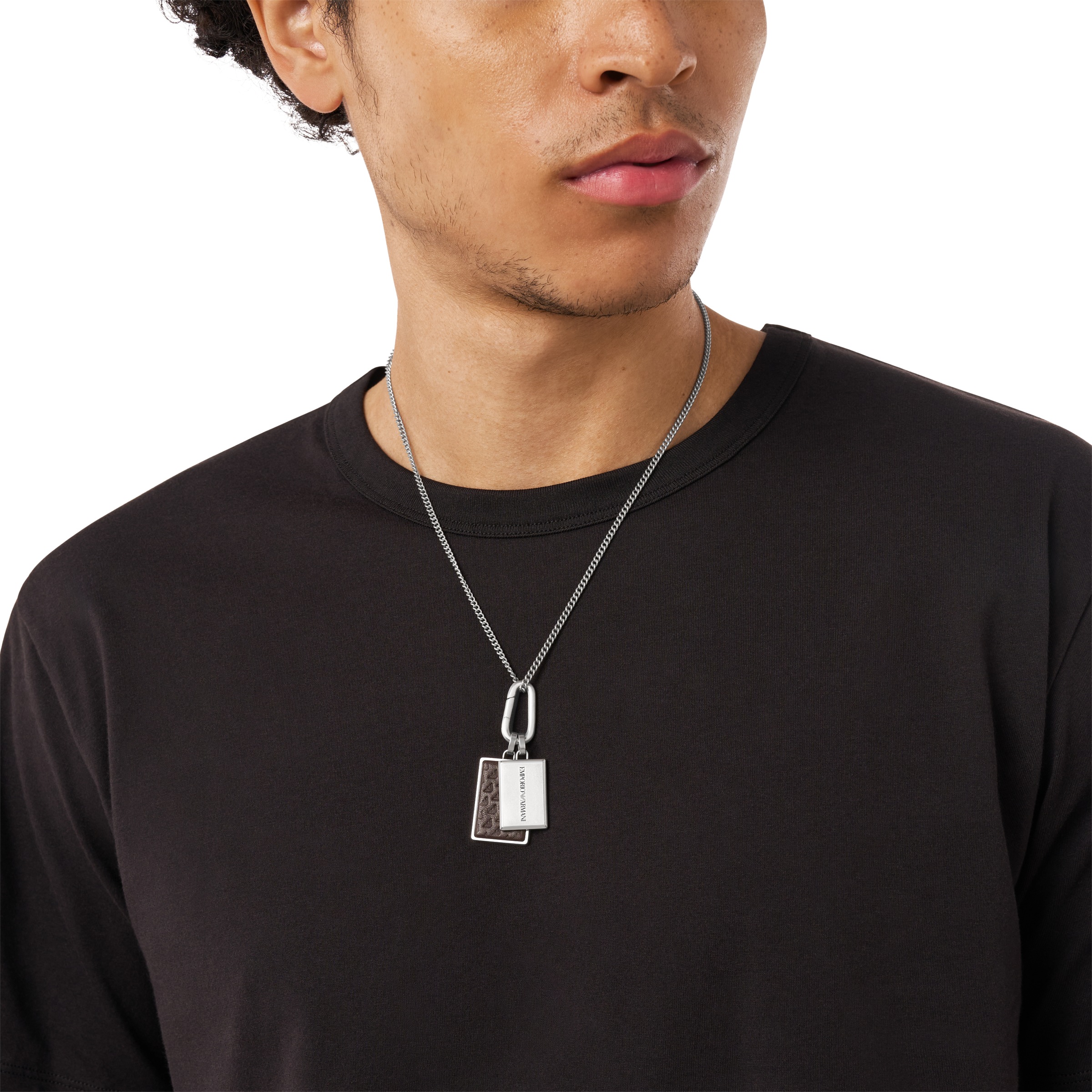 Emporio Armani Kette mit Anhänger »Schmuck Geschenk Edelstahl Halsschmuck EAGLE LOGO Dog Tag«