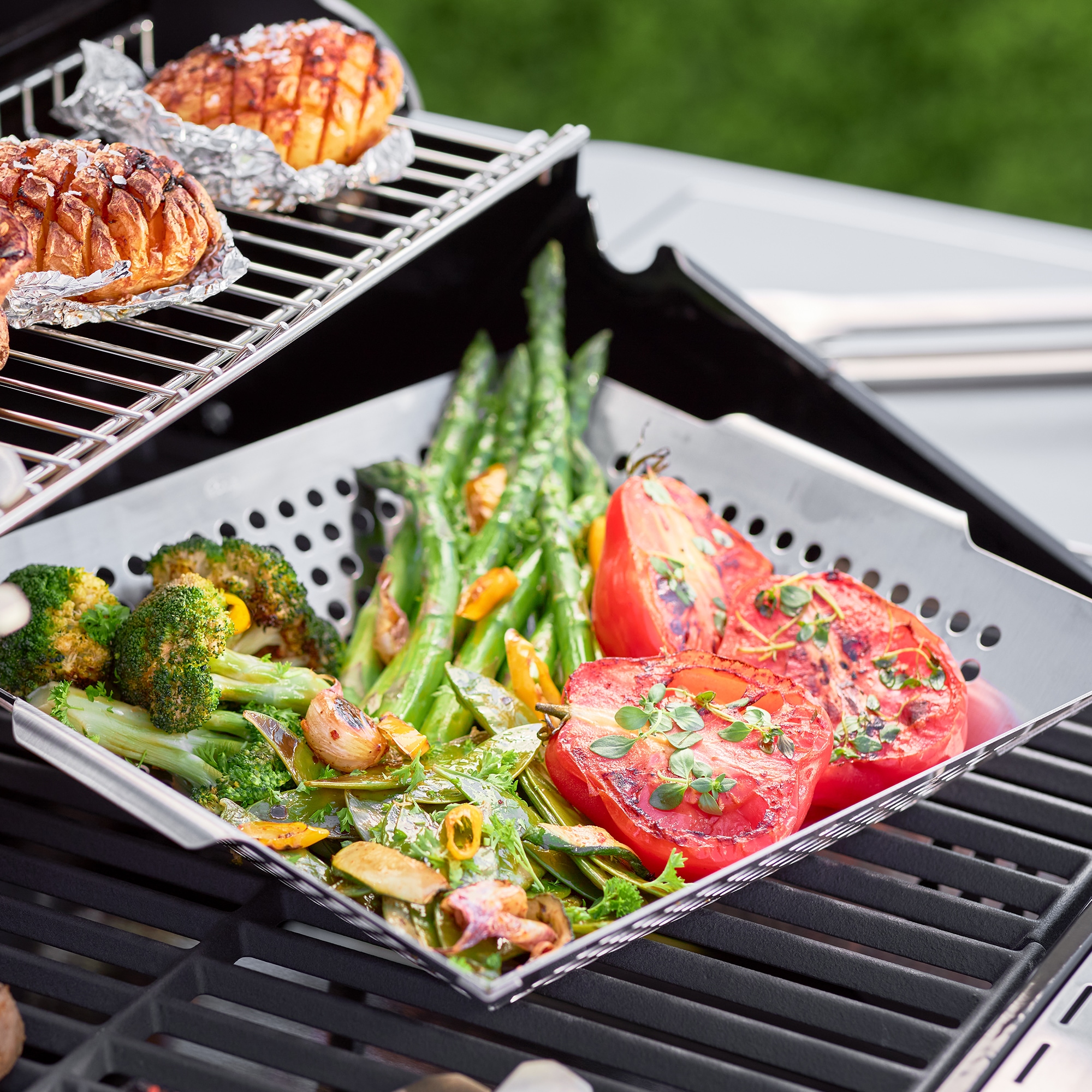RÖSLE Grillpfanne »Grill- und Gemüsepfanne«, Edelstahl 18/10