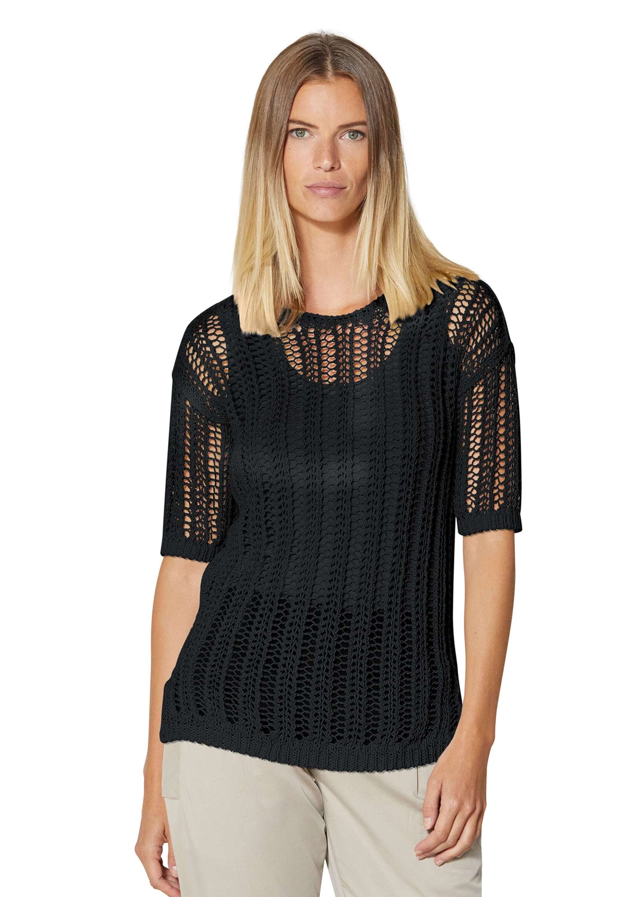 MADELEINE Longpullover "Strickpullover Luftiger Sommerpullover mit Ajour-Mu günstig online kaufen