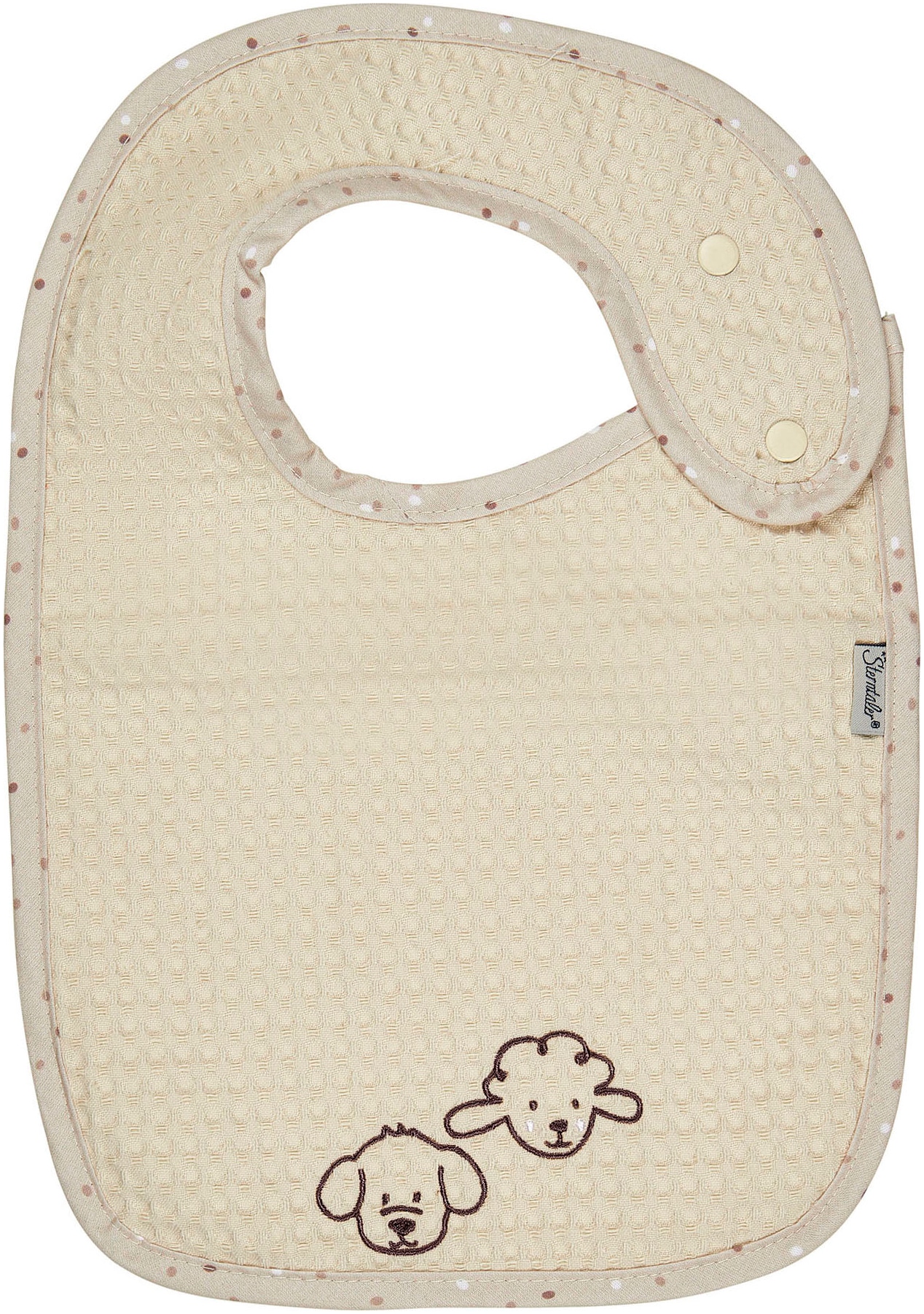 STERNTALER Baby Lätzchen "mit Einlage Bauernhof", beige, Baumwolle, Polyester, Lätzchen