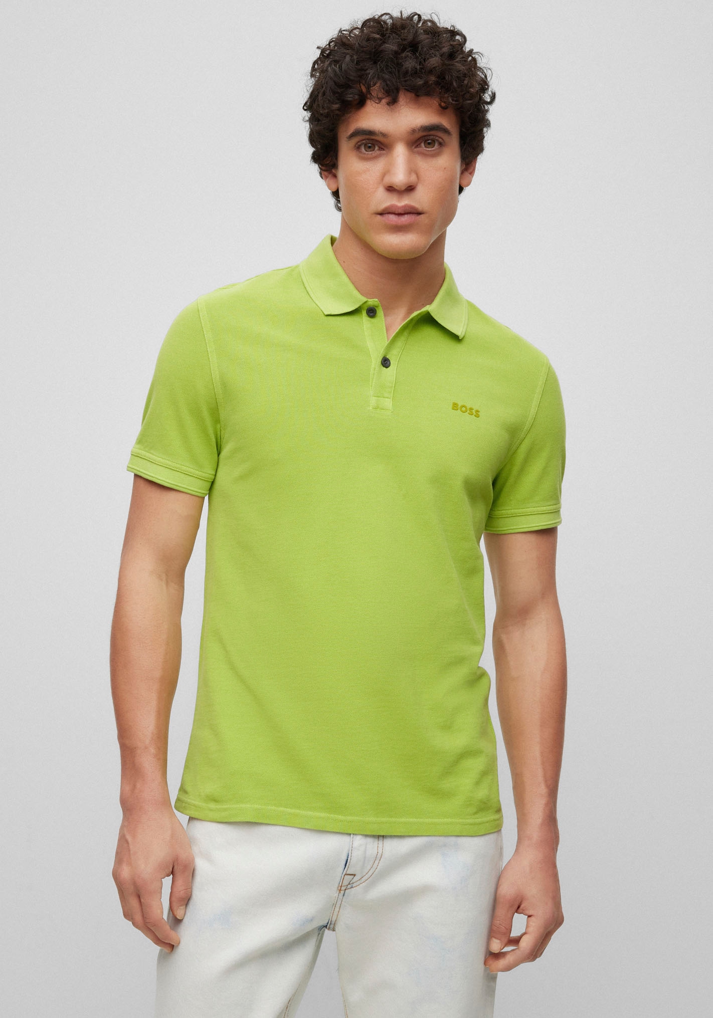 BOSS ORANGE Poloshirt »Prime«, mit Logoschriftzug am Brustkorb ▷ bestellen  | BAUR | Poloshirts