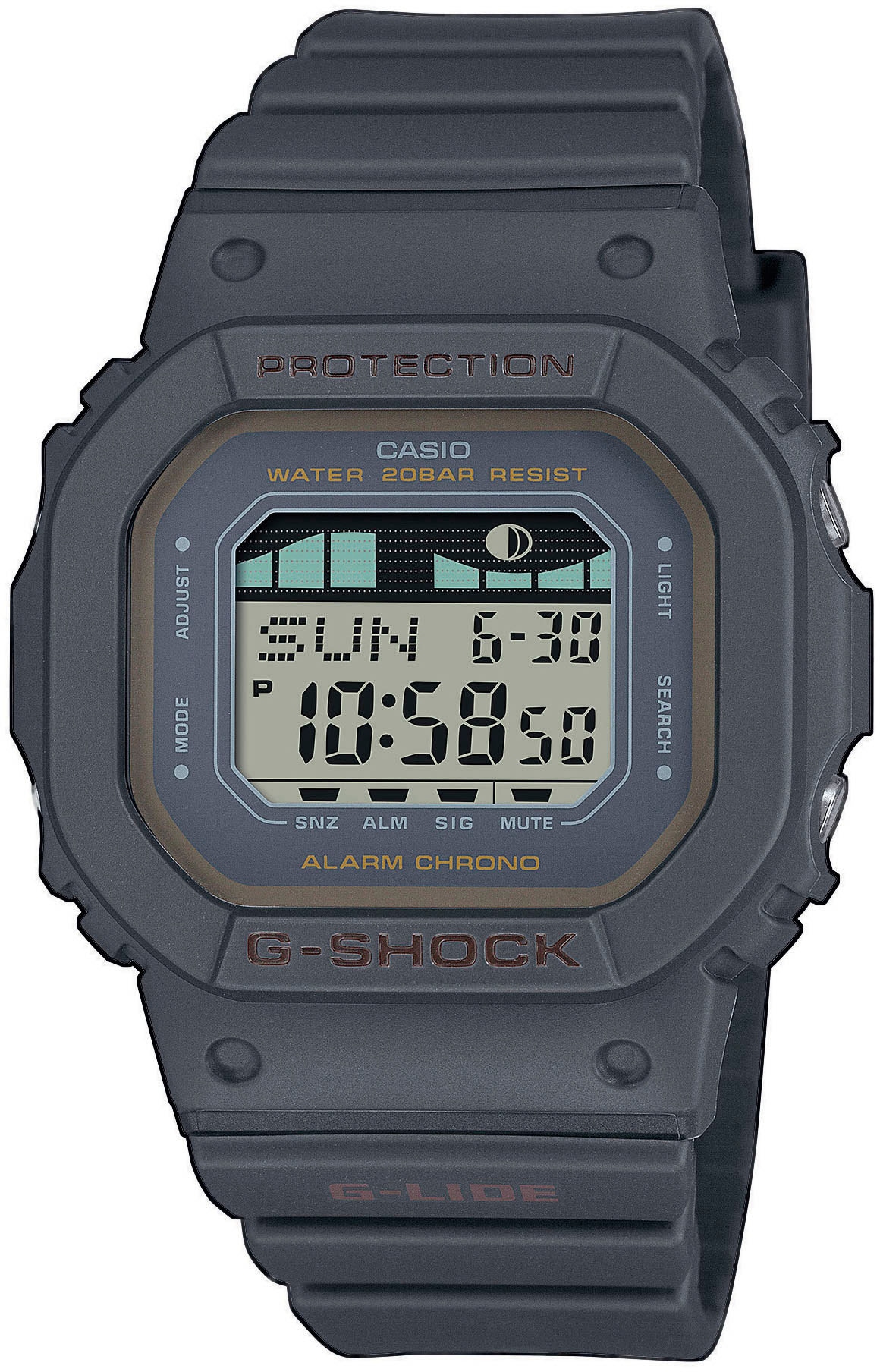 CASIO G-SHOCK Chronograph »GLX-S5600-1ER«, Quarzuhr, Armbanduhr, Damen, Herren, digital, bis 20 bar wasserdicht
