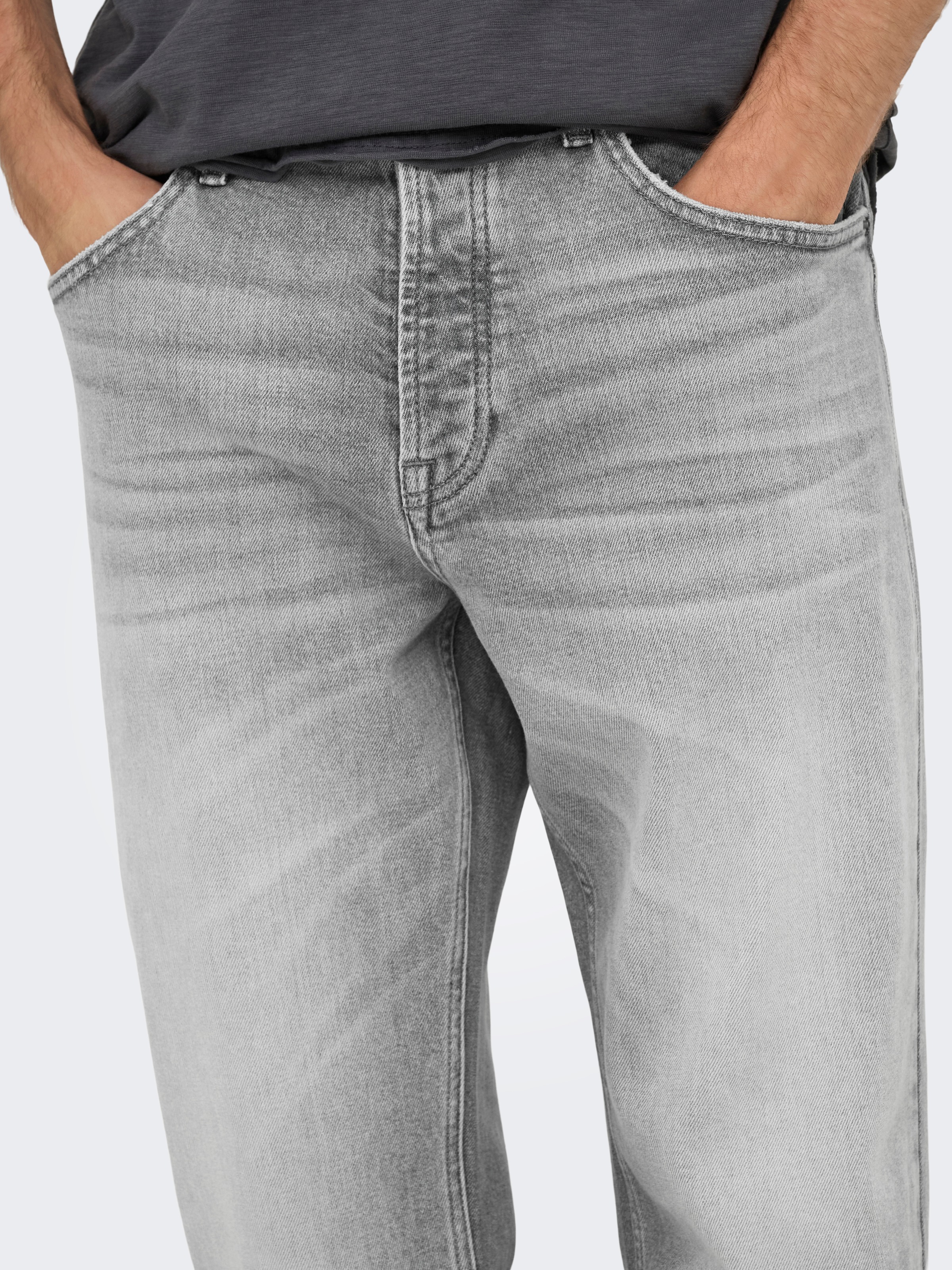 Thumbnail - ONLY & SONS Straight-Jeans "ONSEDGE PERFORMANCE LB 3816 DOT DNM NOOS"