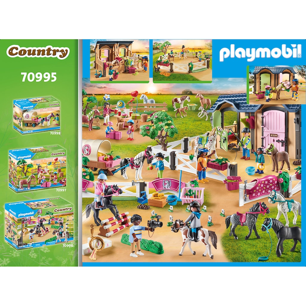 Playmobil® Konstruktions-Spielset »Reitunterricht mit Pferdeboxen (70995), Country«, (211 St.)