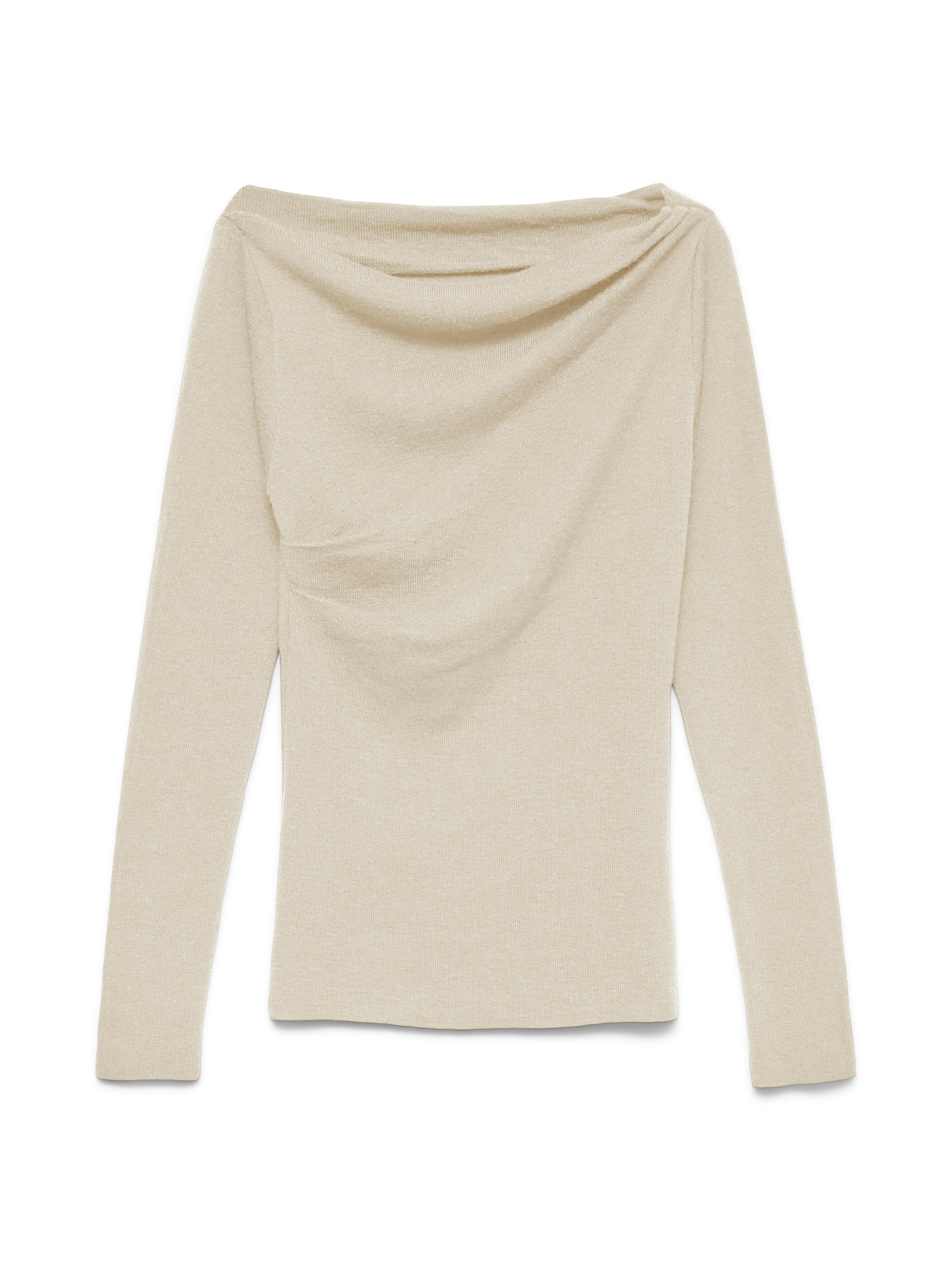 Vero Moda Strickpullover »VMSOFINE KNIT LS BOATNECK PULLOVER NOOS« Materialmix, regular fit