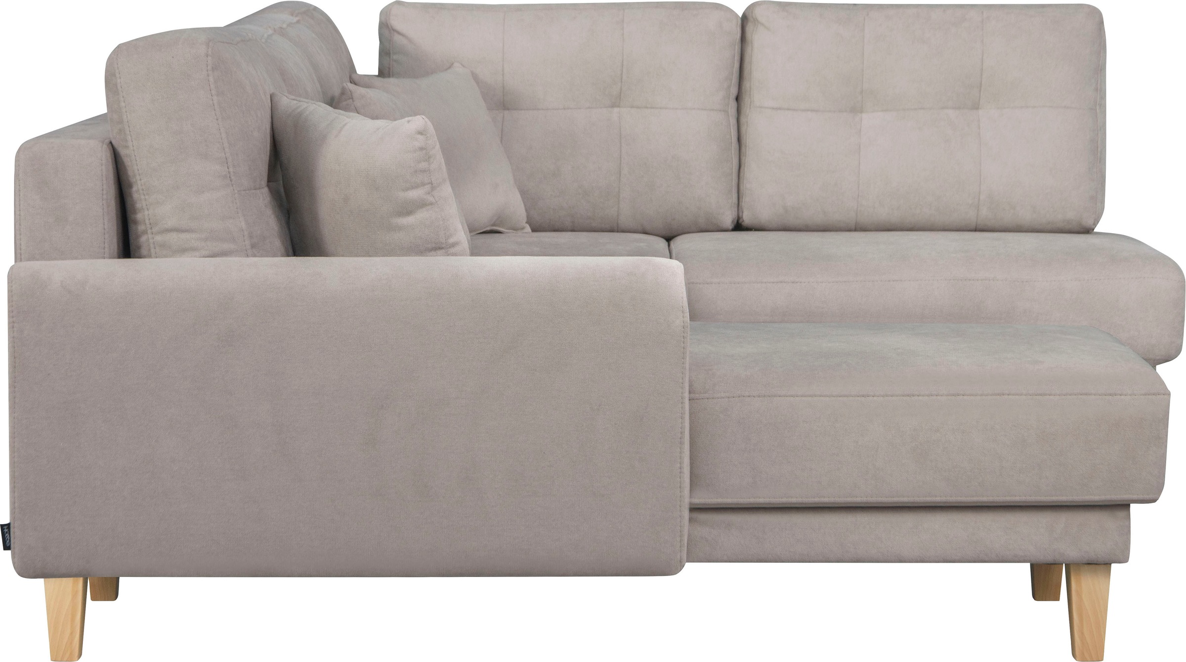 Home affaire Wohnlandschaft »TRIPLO U-Form wahlweise mit Schlaffunktion, B/T/H: 310/192/90 cm«, Schlafsofa, auch mit Bettkasten, Steppung im Rückenkissen