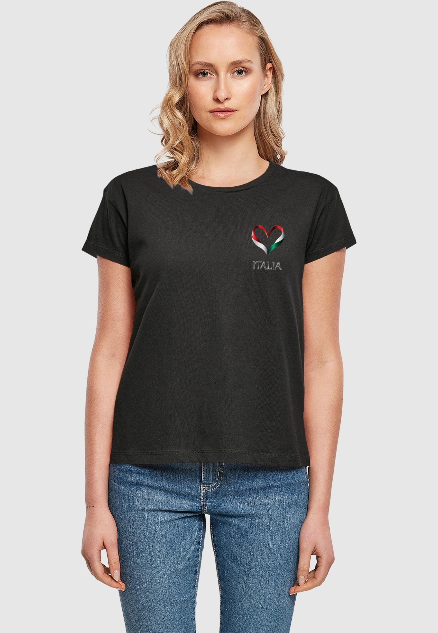 Merchcode T-Shirt »Merchcode Ladies Merchcode Football - Italy T-shirt«, (1 tlg.)