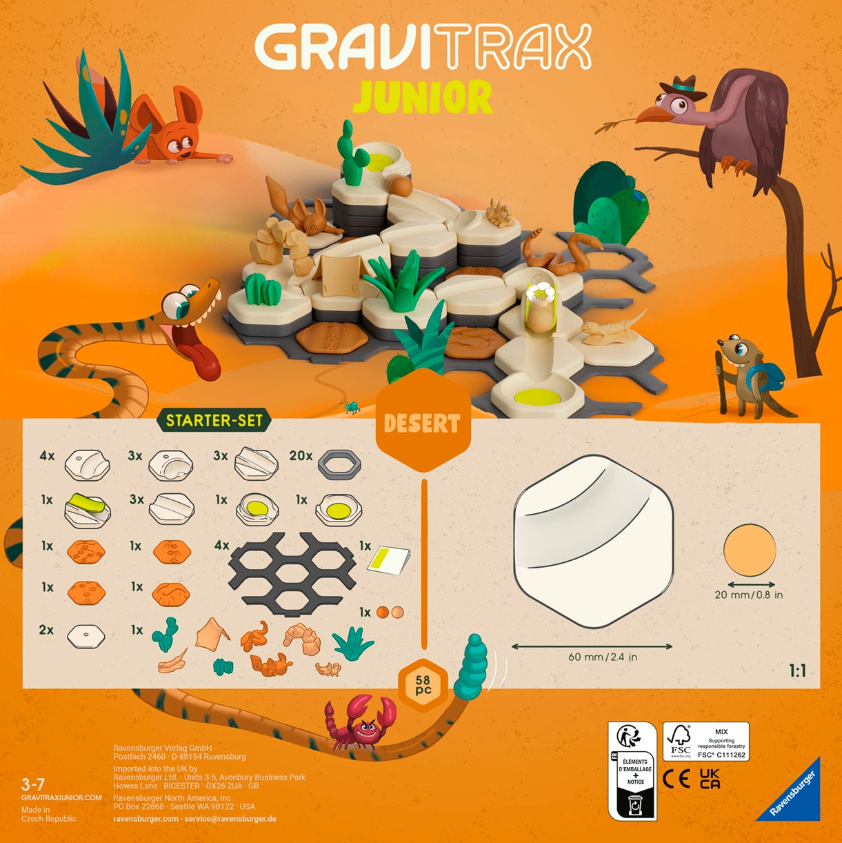 Ravensburger Kugelbahn-Bausatz »GraviTrax Junior, Starter-Set S Desert«, Made in Europe