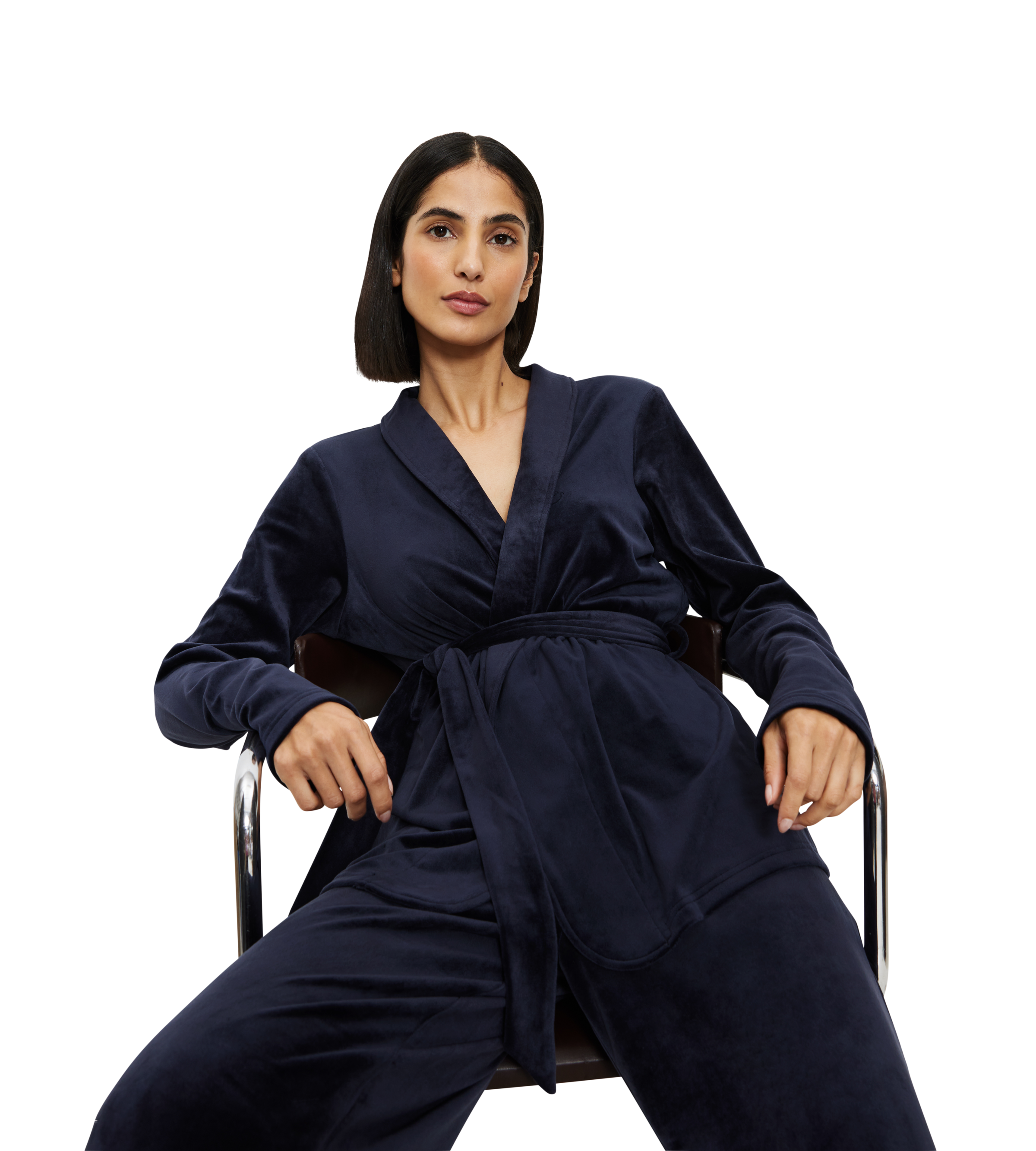 Triumph Morgenmantel »Sensual Velour Robe Top«, (2 St.), elegante lässige Passform