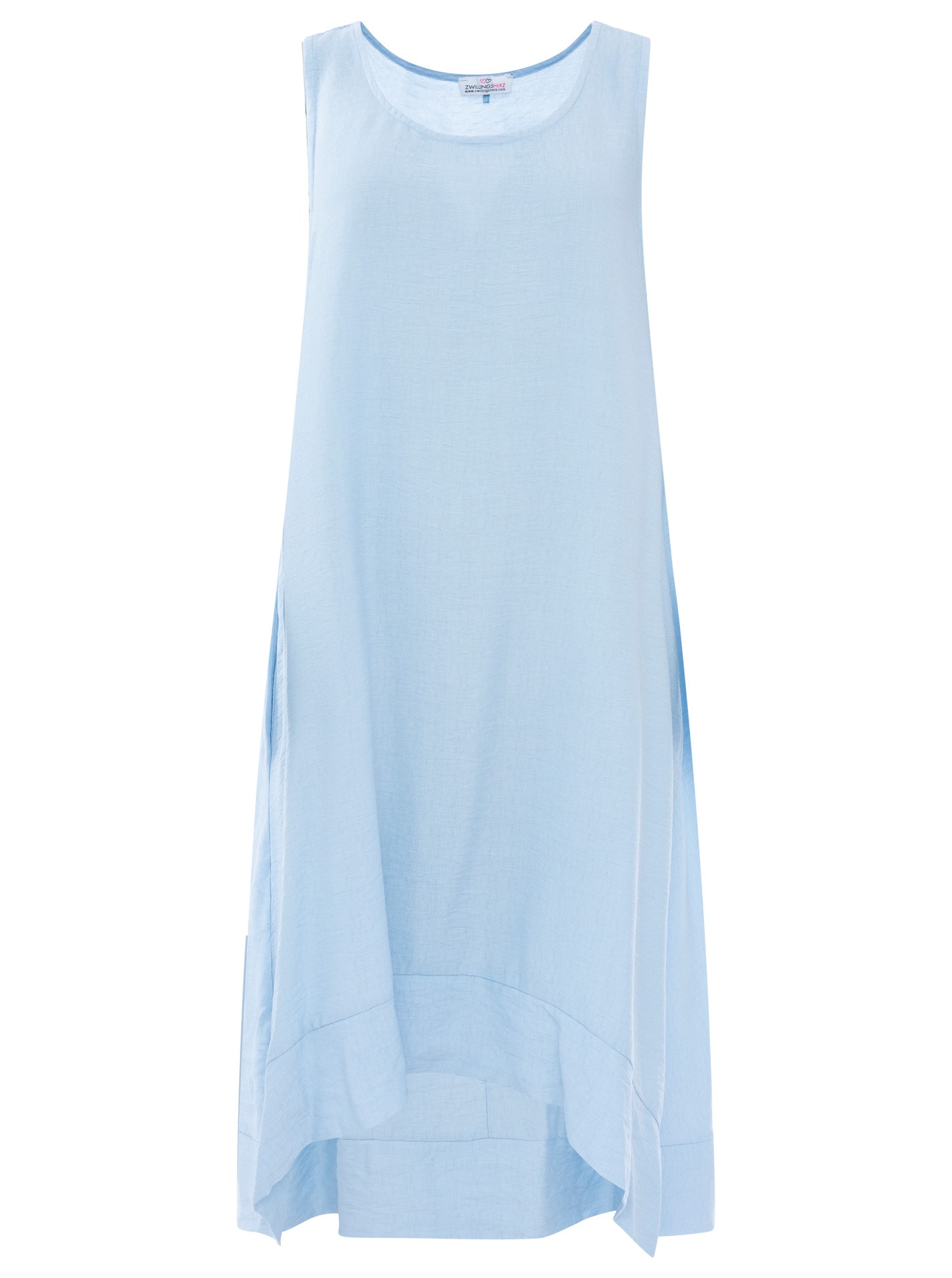 Zwillingsherz Sweatkleid »"Uni & Summer"« breite Träger,  hinten leicht länger, figurumspielend, aus Viskose