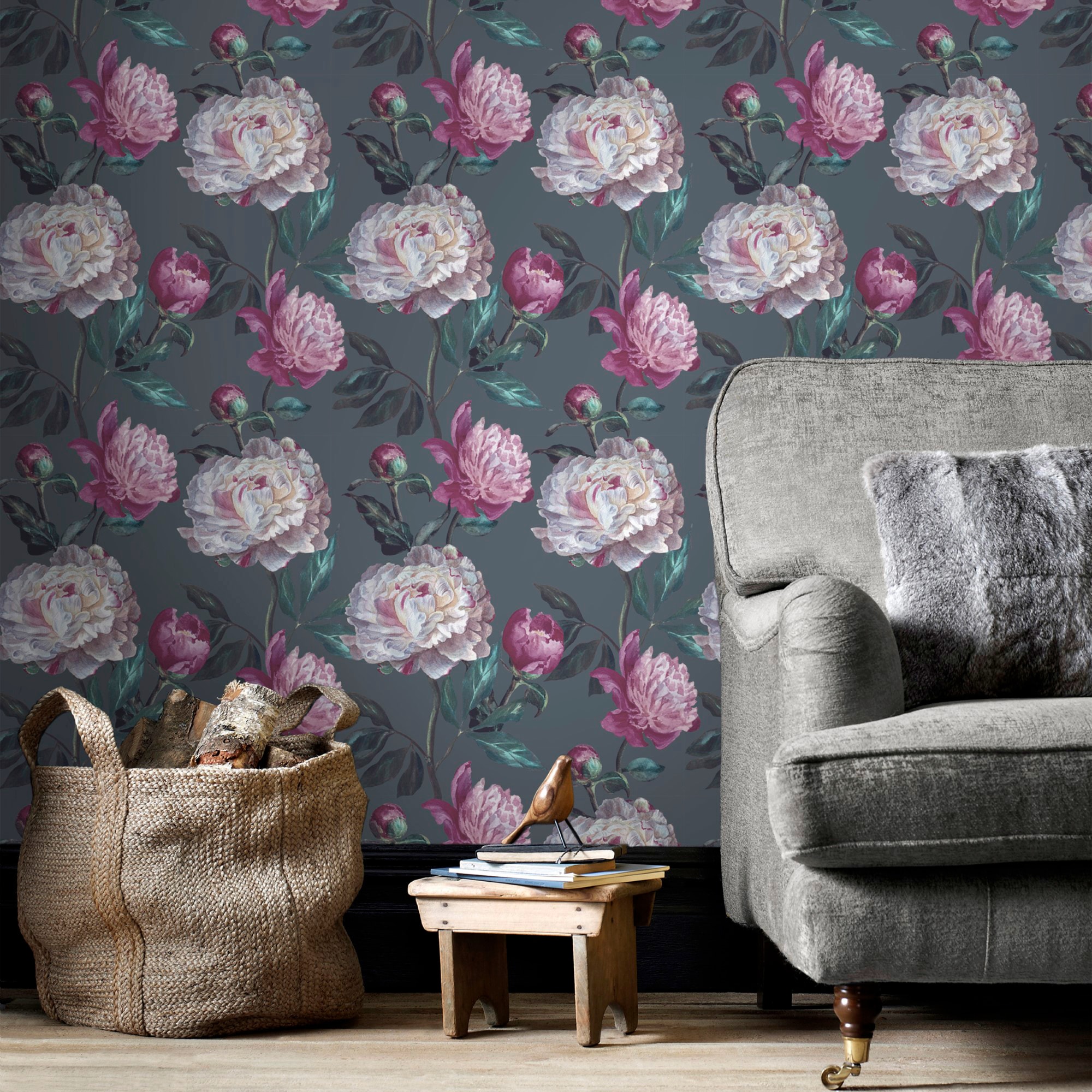 WOW Vliestapete »Peony«, FSC® zertifiziert, mit lebhaftem Druck, 10 Meter Länge