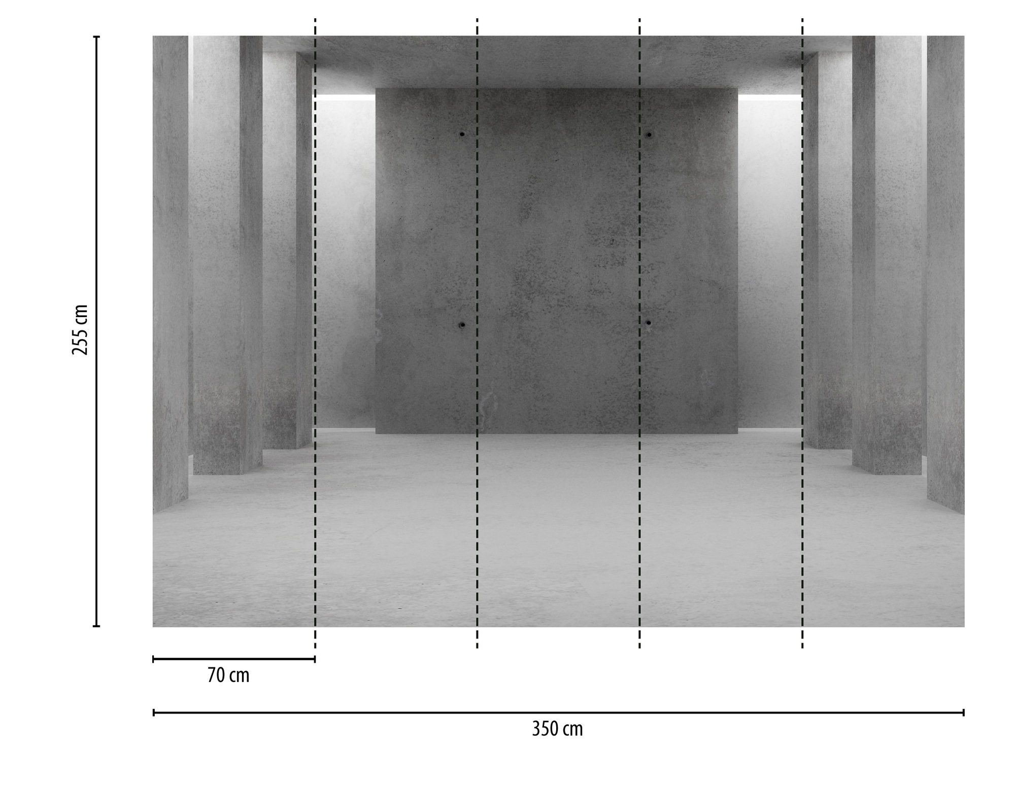 A.S. Création Vliestapete »Fototapete Betonoptik Grau  Architektur Tapete« matt strukturiert