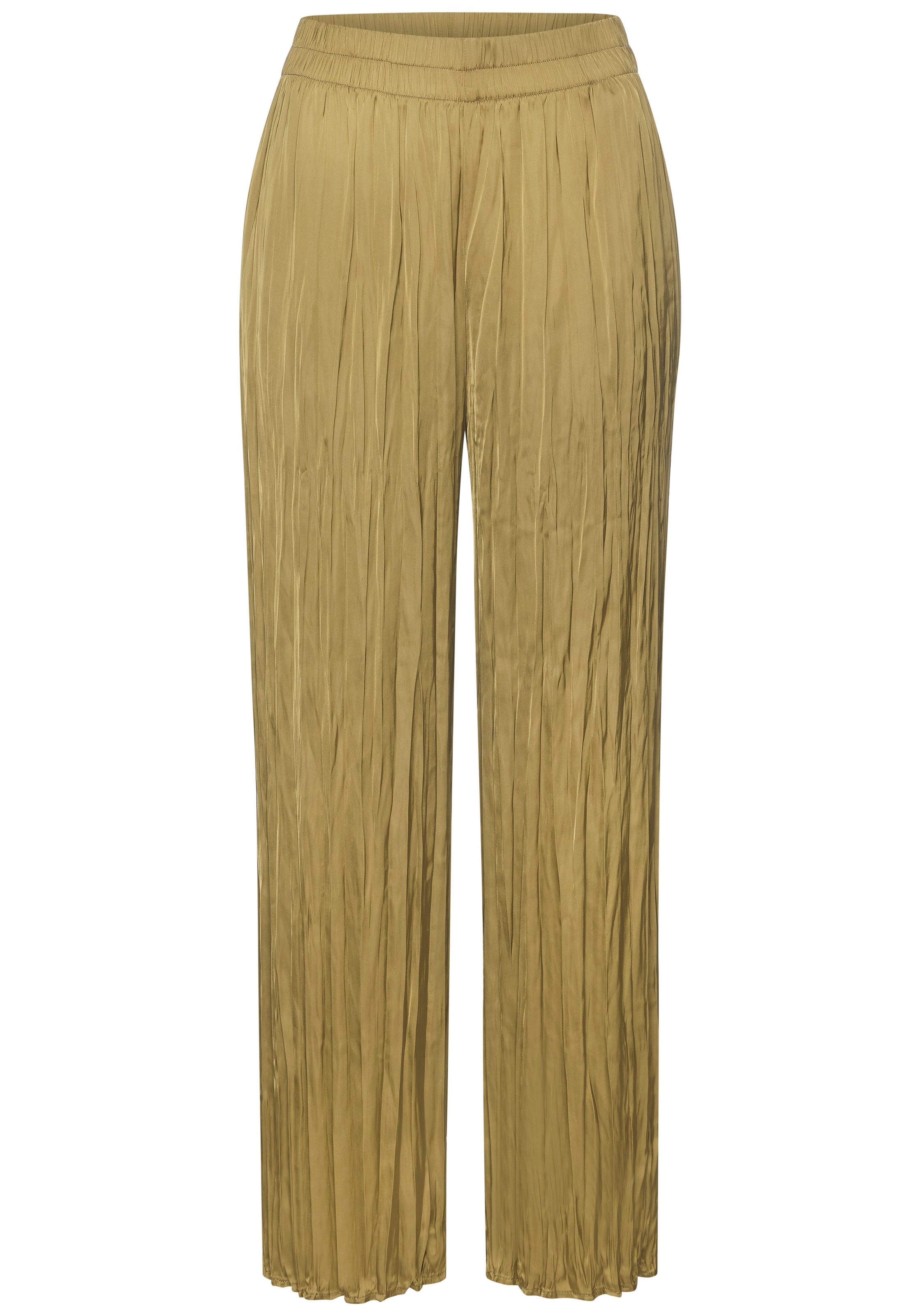 LASCANA Palazzohose »mit weiten, plissierten Hosenbeinen«  mit Plisseefalten, leichte Satinqualität, luftige Sommerhose, elegant