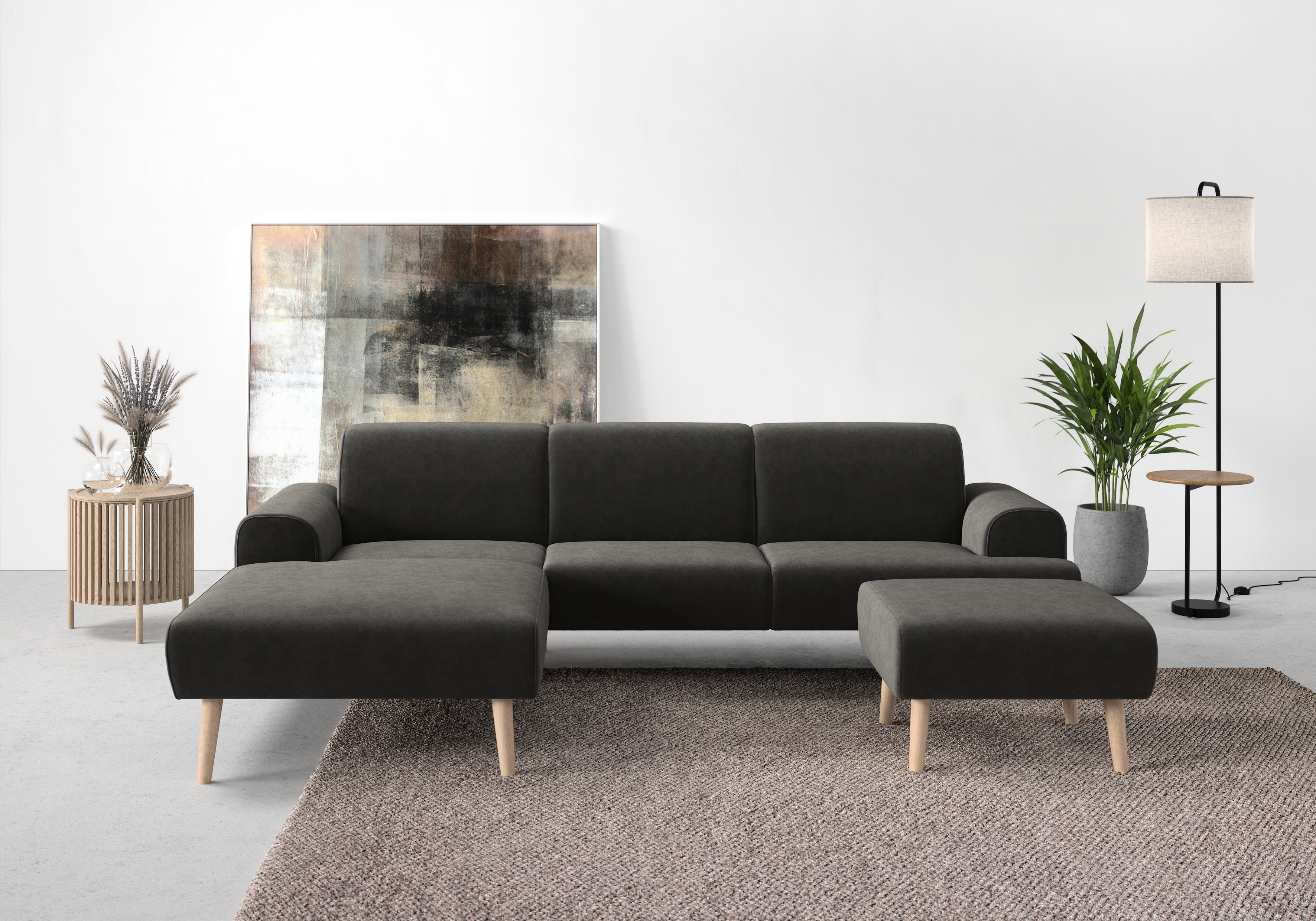 Thumbnail - andas Ecksofa "Swift L-Form", Federkern-Polsterung, B/T/H: 292/83/176 cm