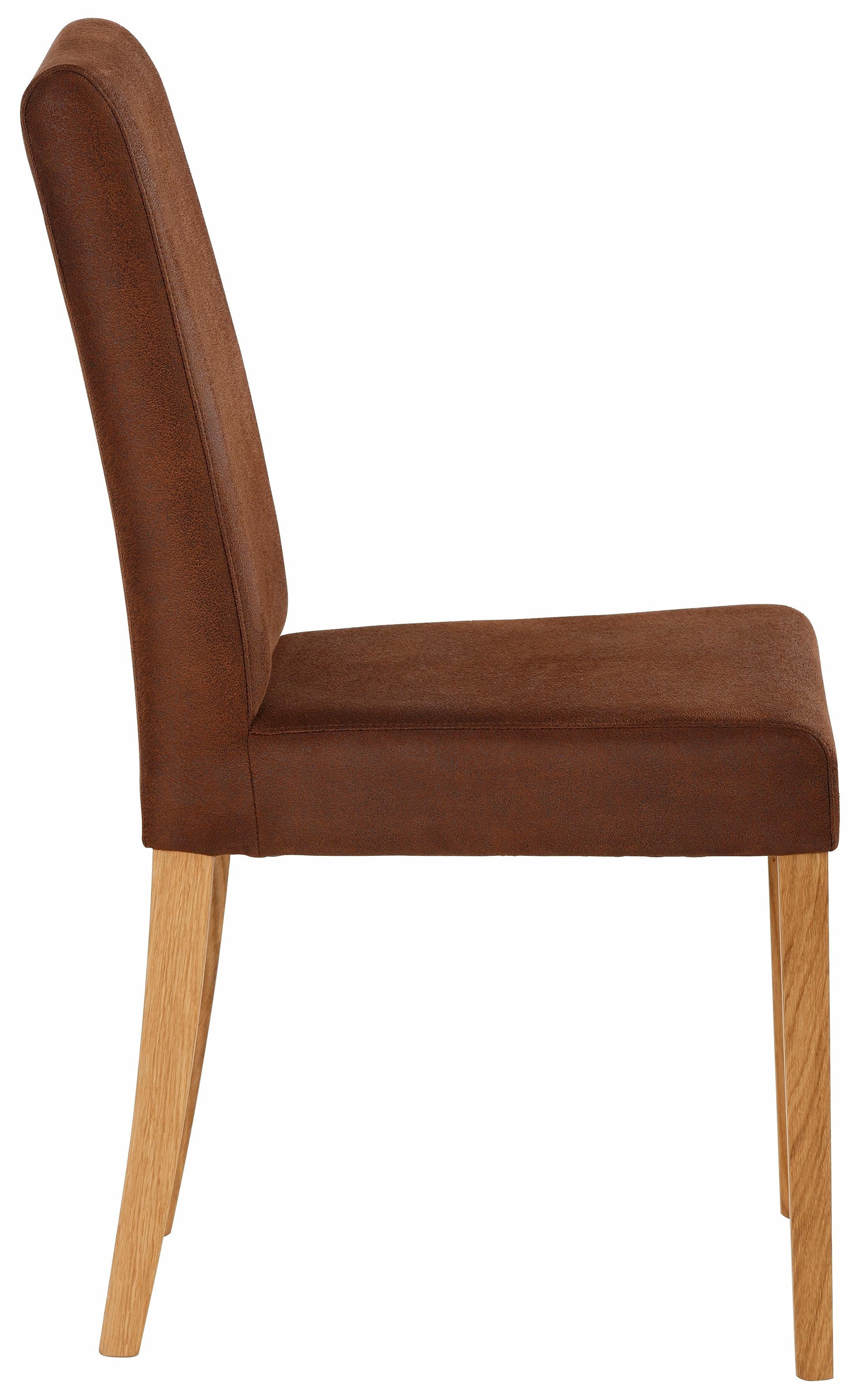 4-Fußstuhl HOME AFFAIRE "Bologna", braun (braun, natur), B:44cm H:91cm T:56cm, Holzwerkstoff, Massivholz, Stühle, Gestell aus Massivholz 3