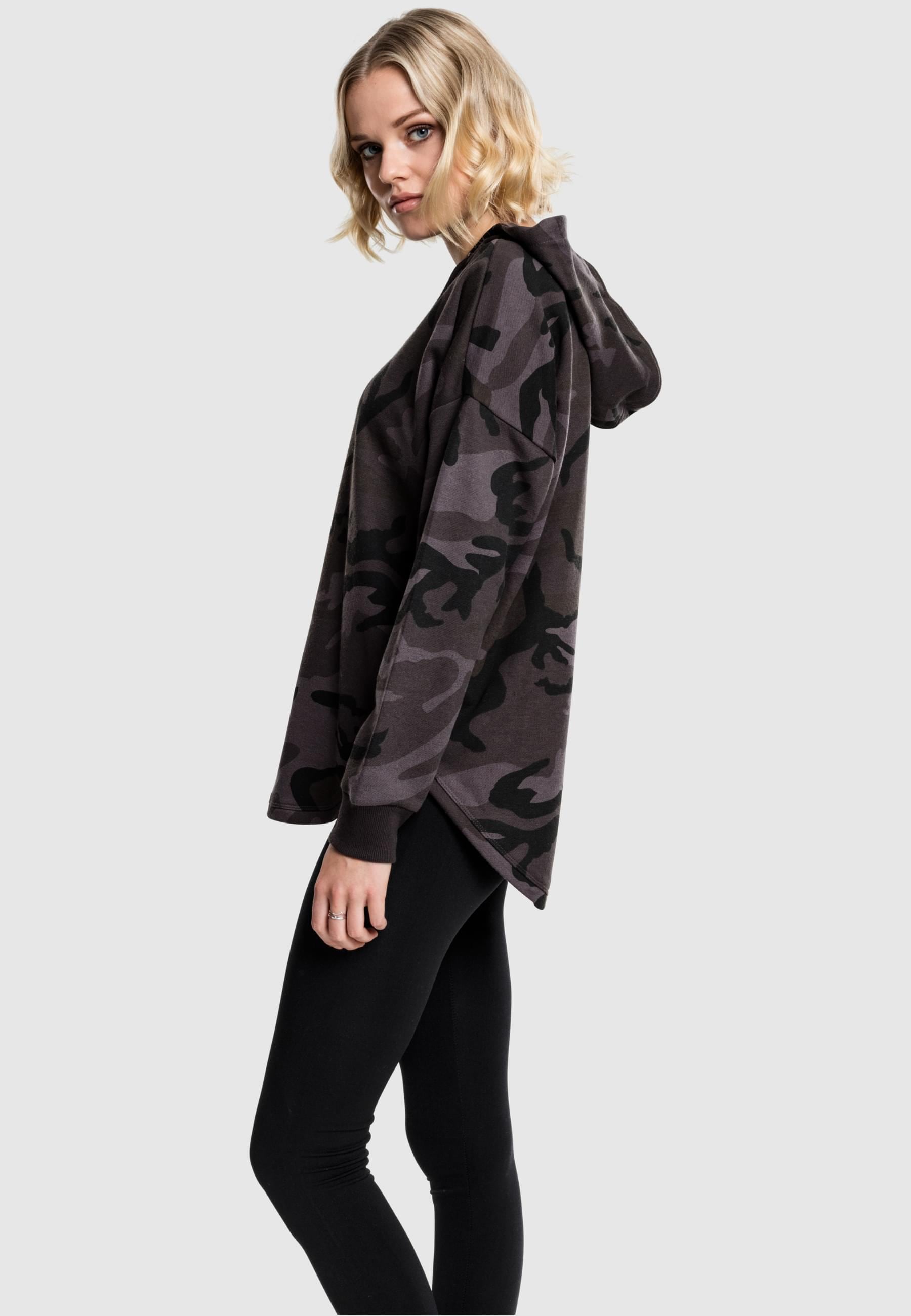 URBAN CLASSICS Rundhalspullover »Urban Classics Damen Ladies Oversized Camo Hoody«, (1 tlg.)